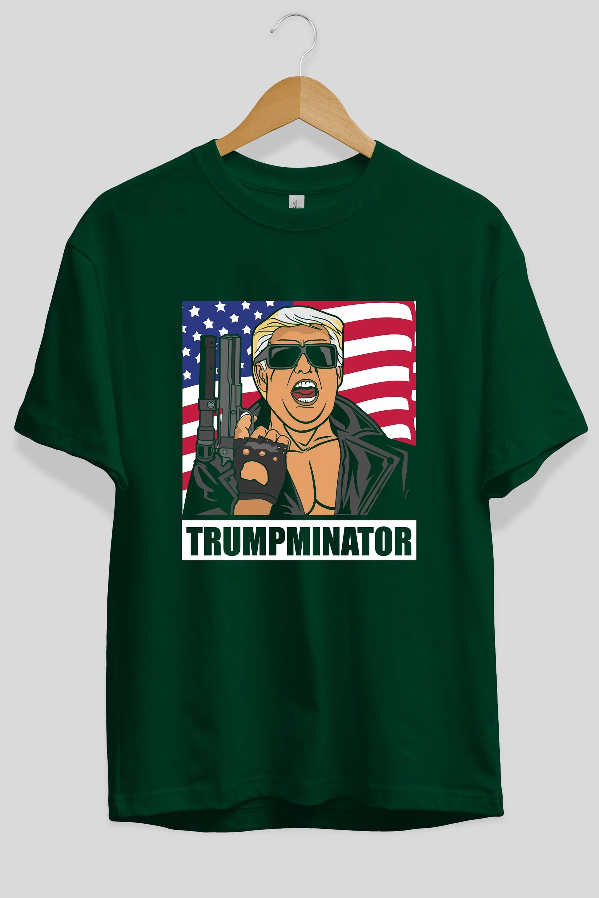 Trumpminator Ön Baskılı Oversize t-shirt Erkek Kadın Unisex %100 Pamuk tişort
