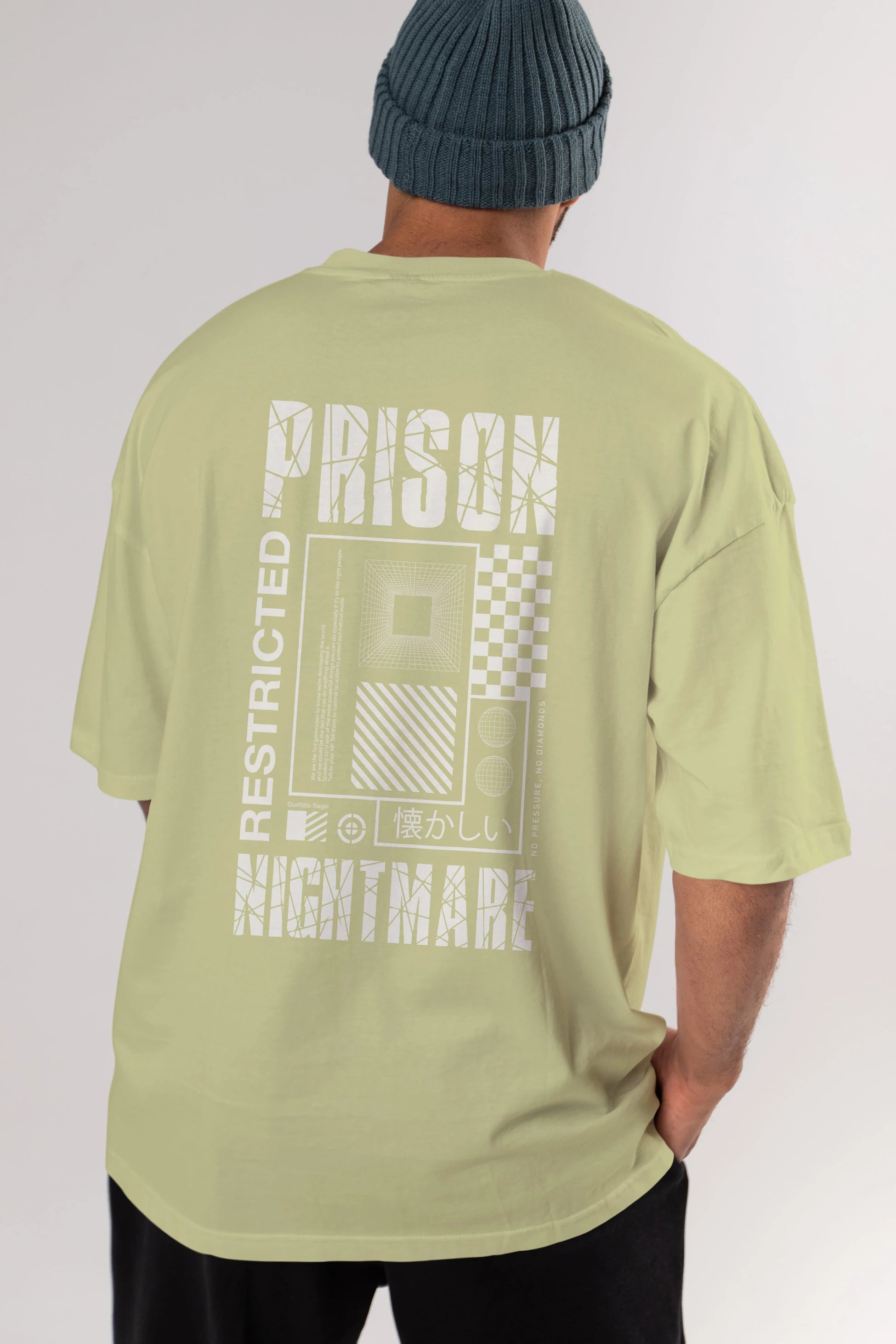 Prison Nightmare Arka Baskılı Oversize t-shirt Erkek Kadın Unisex