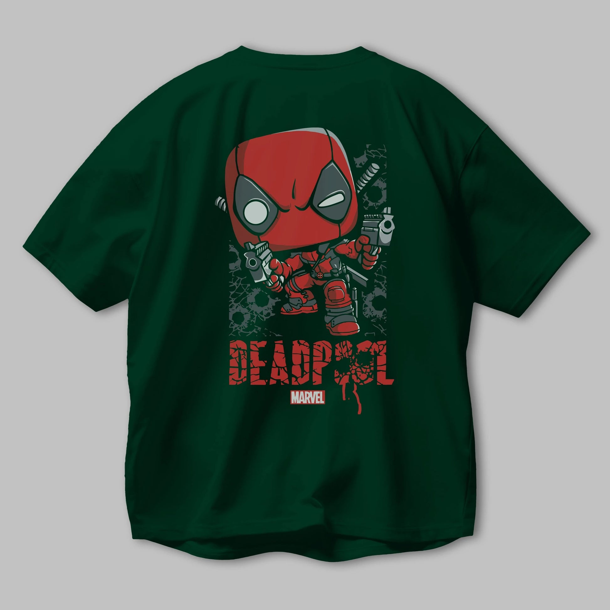Deadpool (8) Arka Baskılı Oversize t-shirt Erkek Kadın Unisex %100 Pamuk Bisiklet Yaka tişort