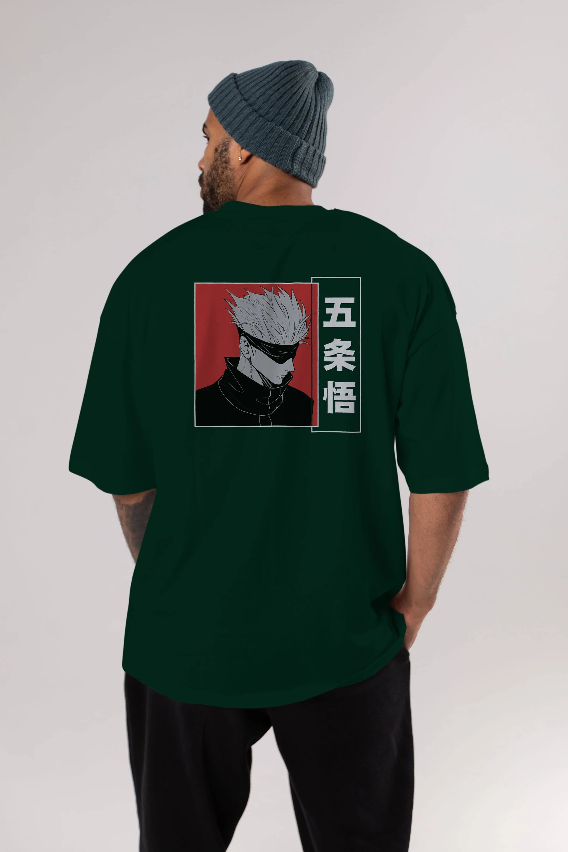 JUJUTSU KAISEN 2 Anime Arka Baskılı Oversize t-shirt Erkek Kadın Unisex