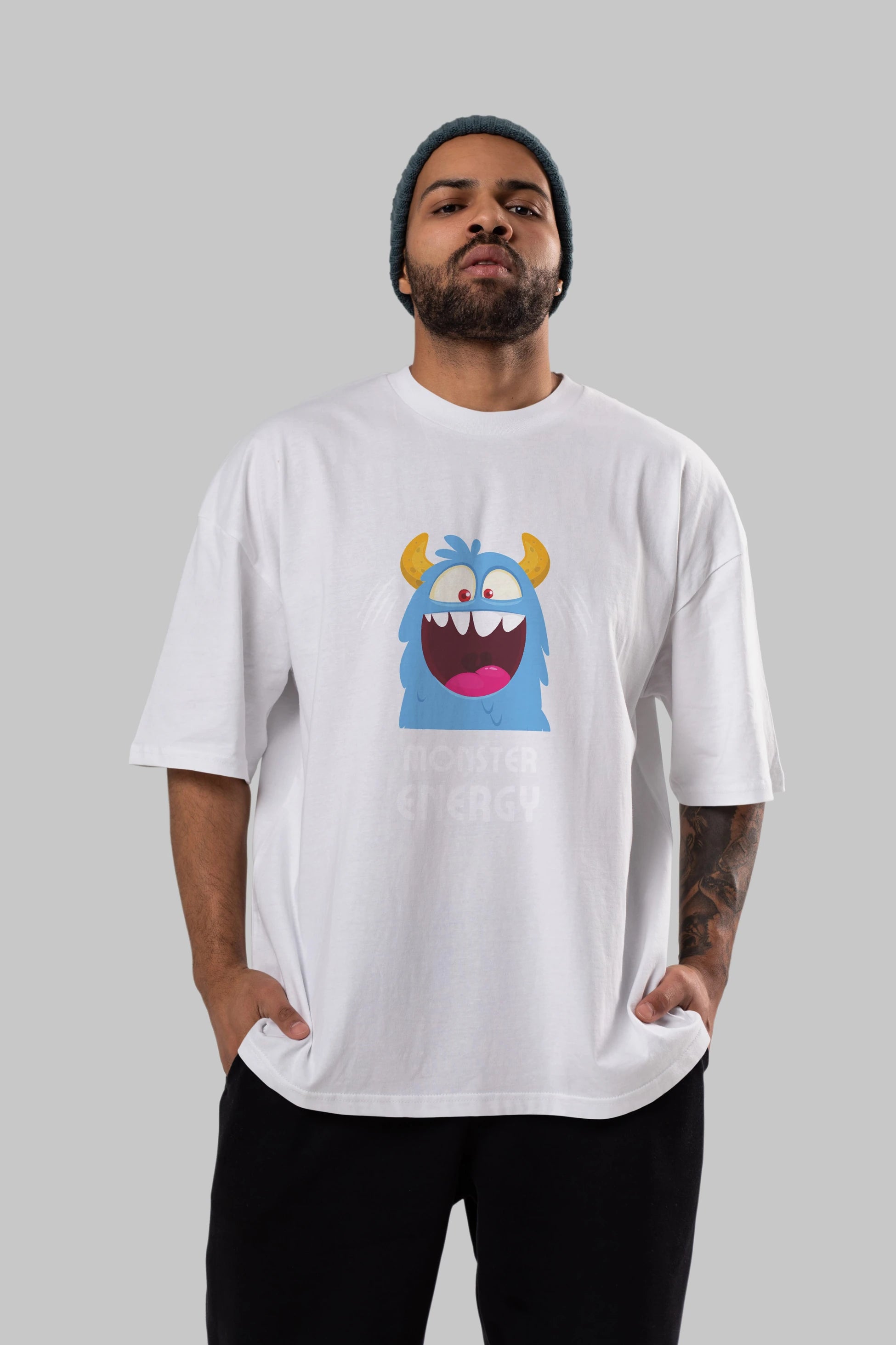 Monster Energy Ön Baskılı Oversize t-shirt Erkek Kadın Unisex