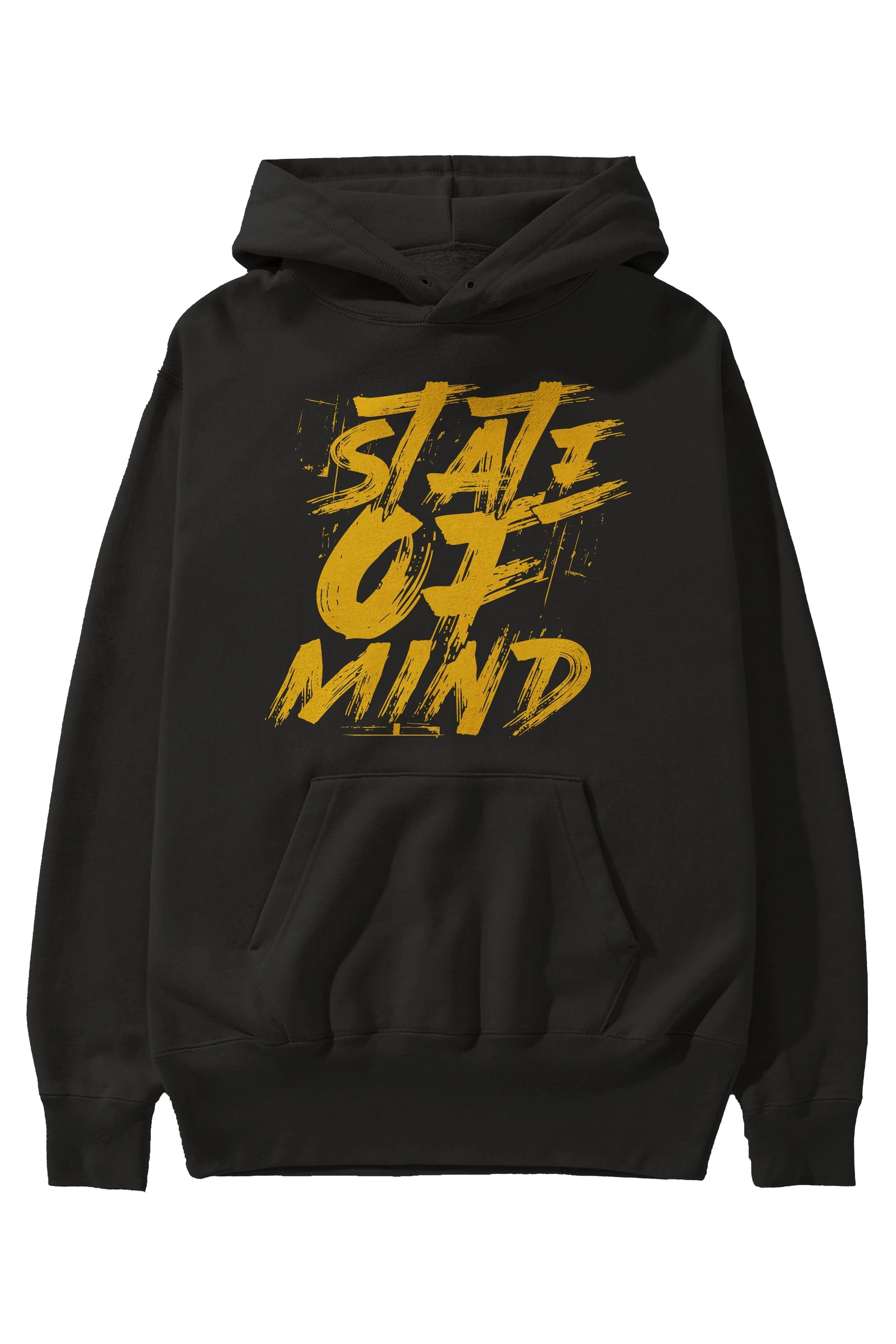 State on Mind Ön Baskılı Hoodie Oversize Kapüşonlu Sweatshirt Erkek Kadın Unisex