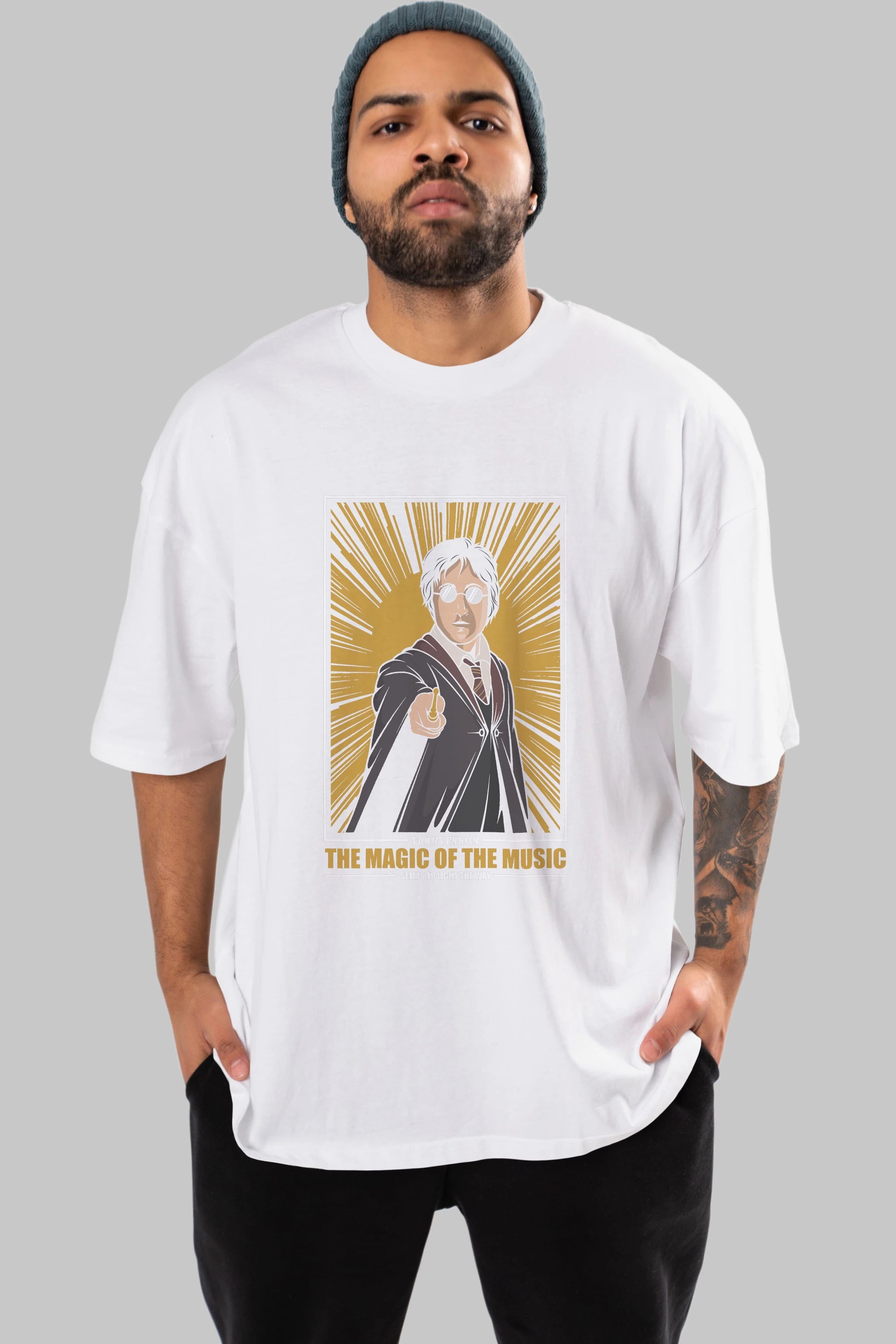 John Potter Ön Baskılı Oversize t-shirt Erkek Kadın Unisex %100 Pamuk tişort