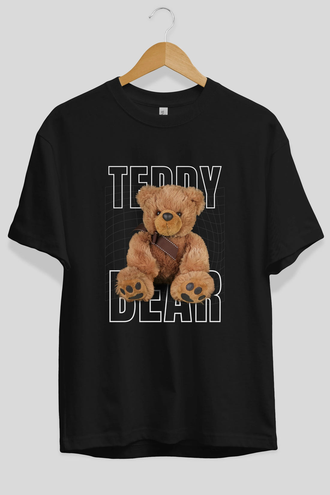 Teddy Bear Yazılı Ön Baskılı Oversize t-shirt Erkek Kadın Unisex