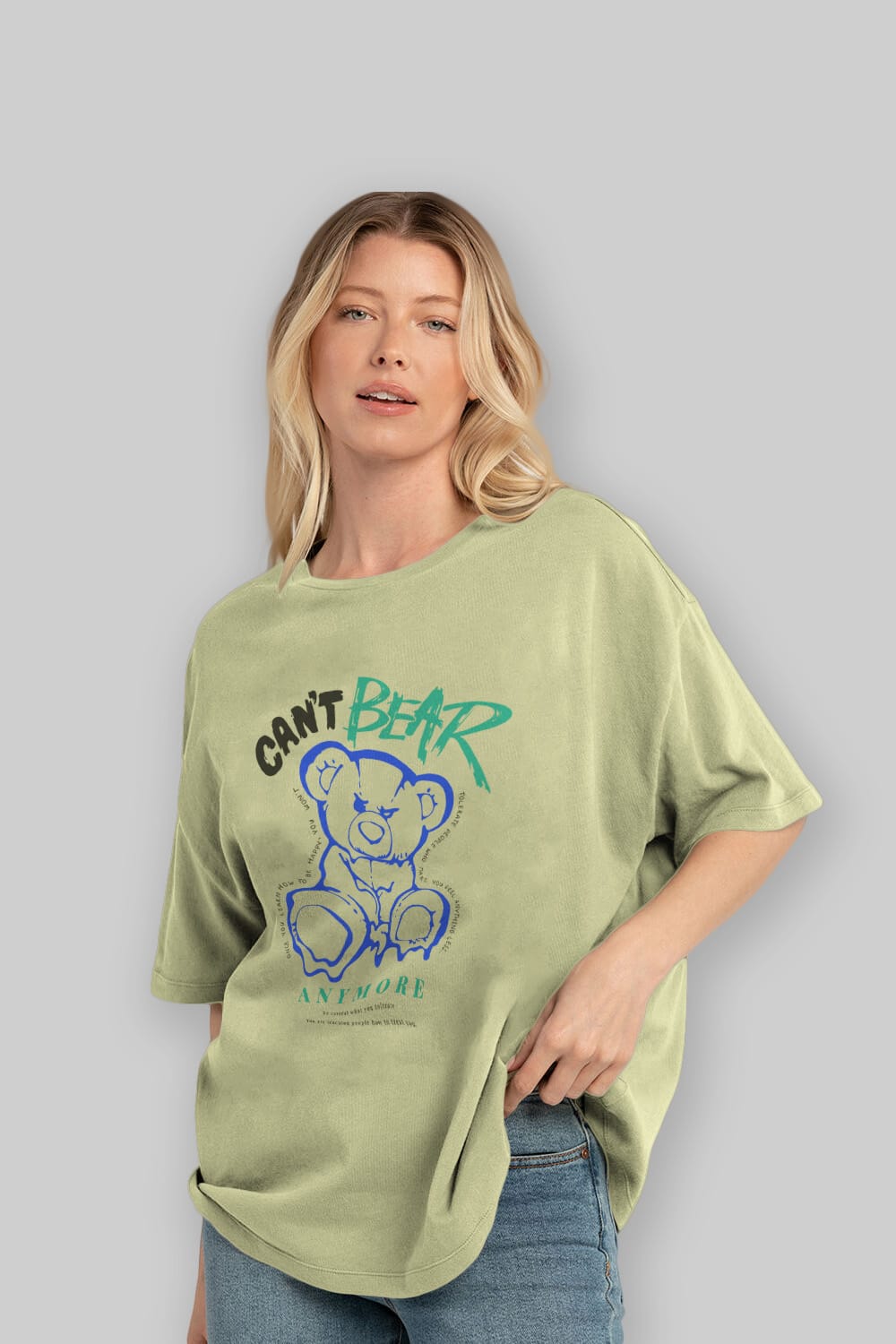 Cant Bear Anymore Ön Baskılı Oversize t-shirt Erkek Kadın Unisex