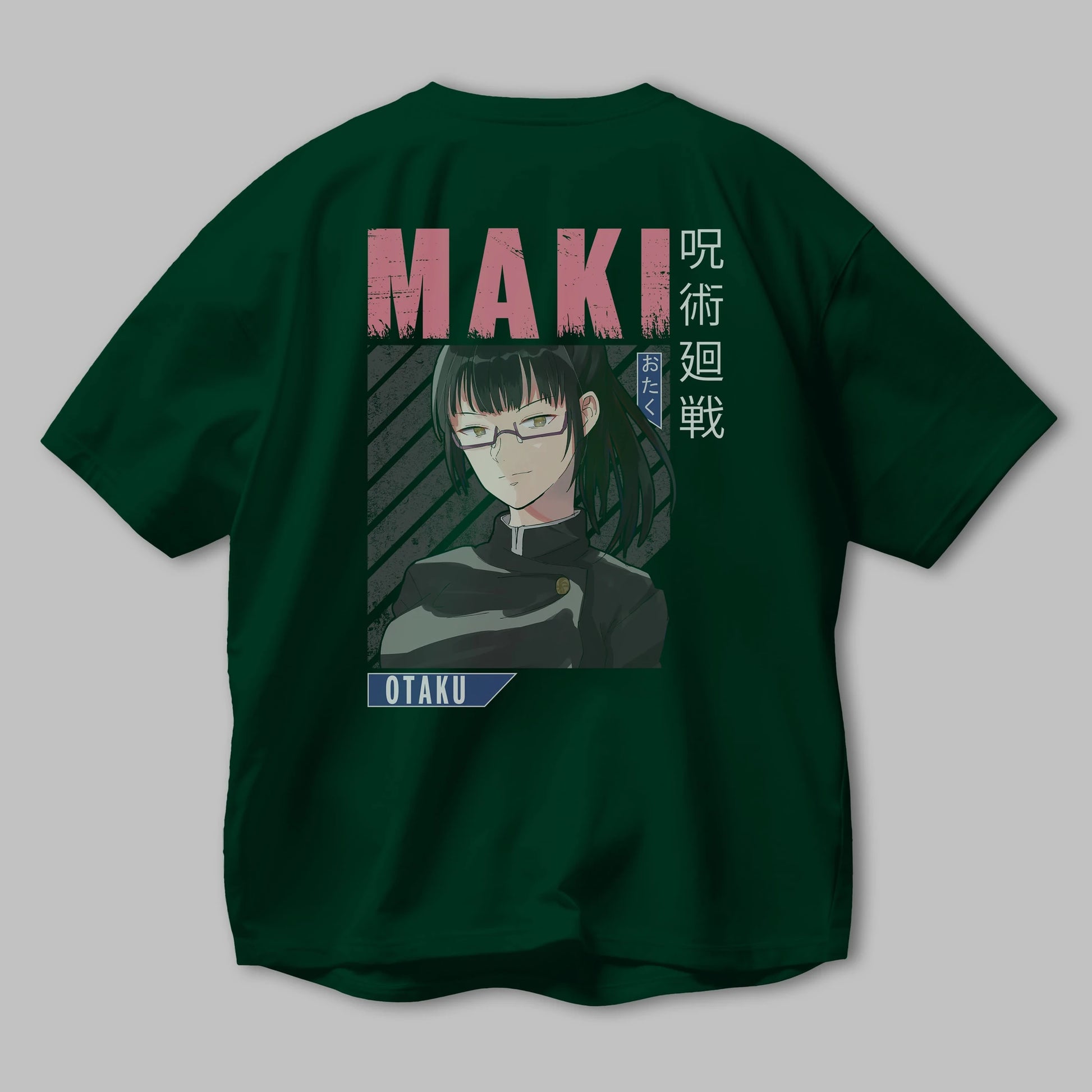Maki Zenin CHAINSAWMAN 1 Anime Arka Baskılı Oversize t-shirt Erkek Kadın Unisex