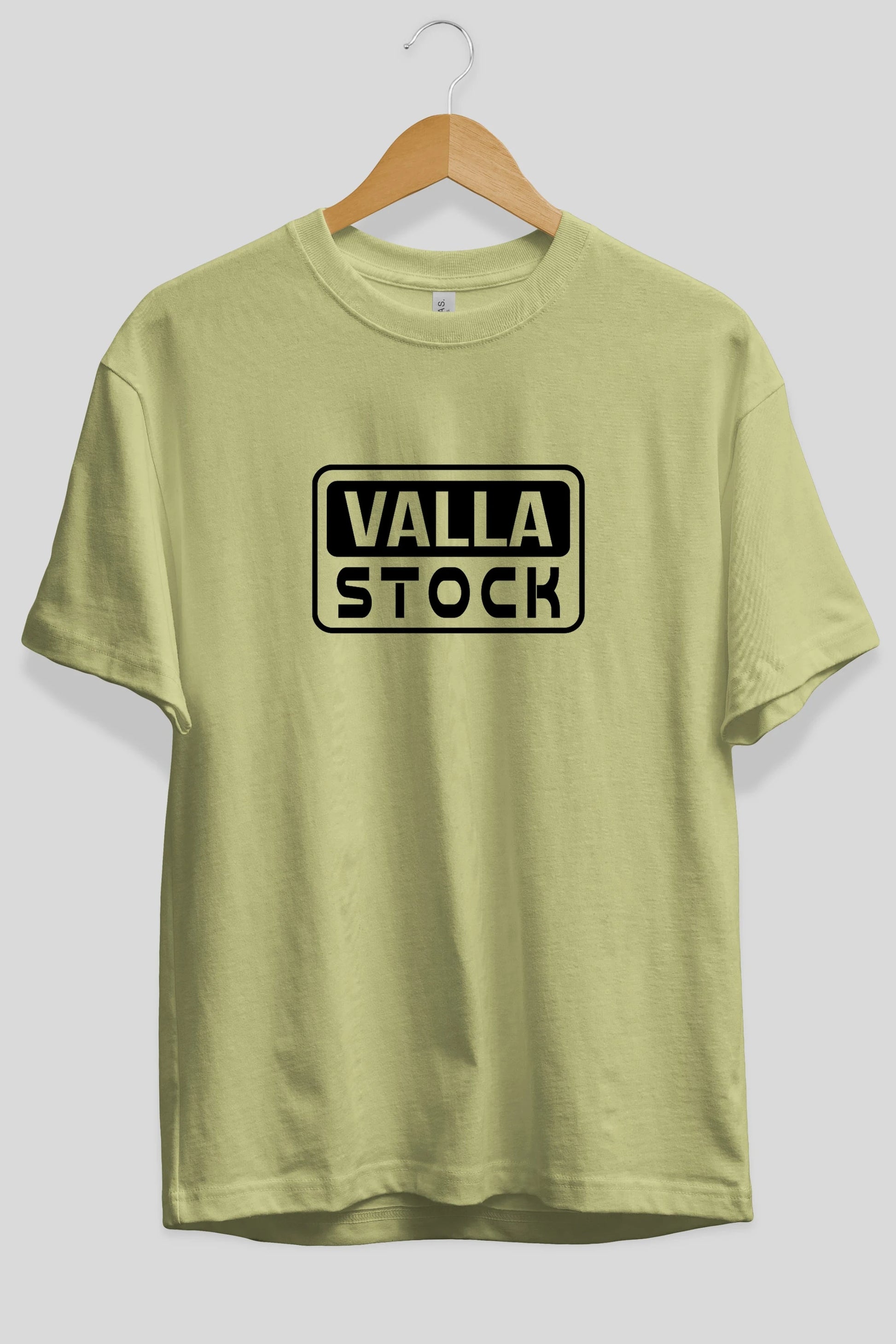 Valla Stock Ön Baskılı Oversize t-shirt %100 pamuk Erkek Kadın Unisex