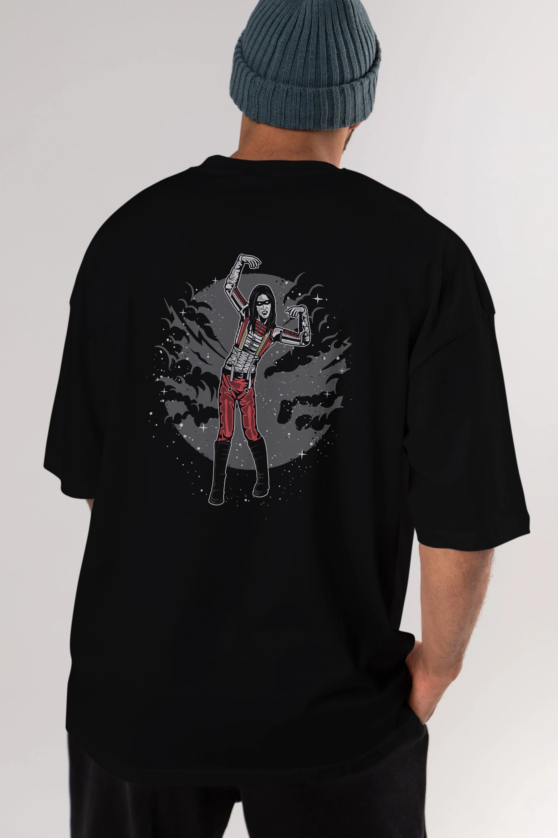 Marilyn Manson Arka Baskılı Oversize t-shirt Erkek Kadın Unisex %100 Pamuk