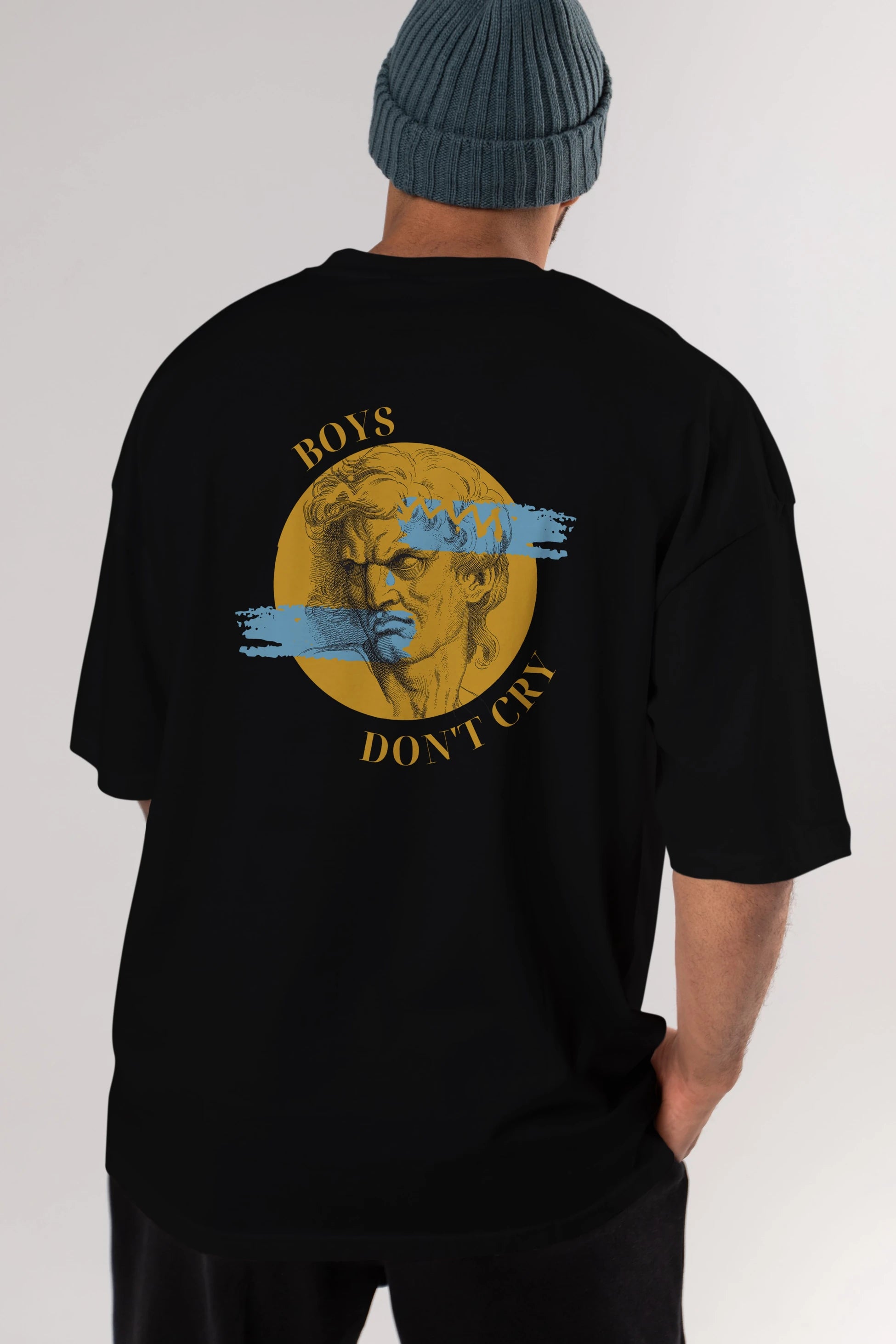 Boys Don't Cry Yazılı Arka Baskılı Oversize t-shirt Erkek Kadın Unisex