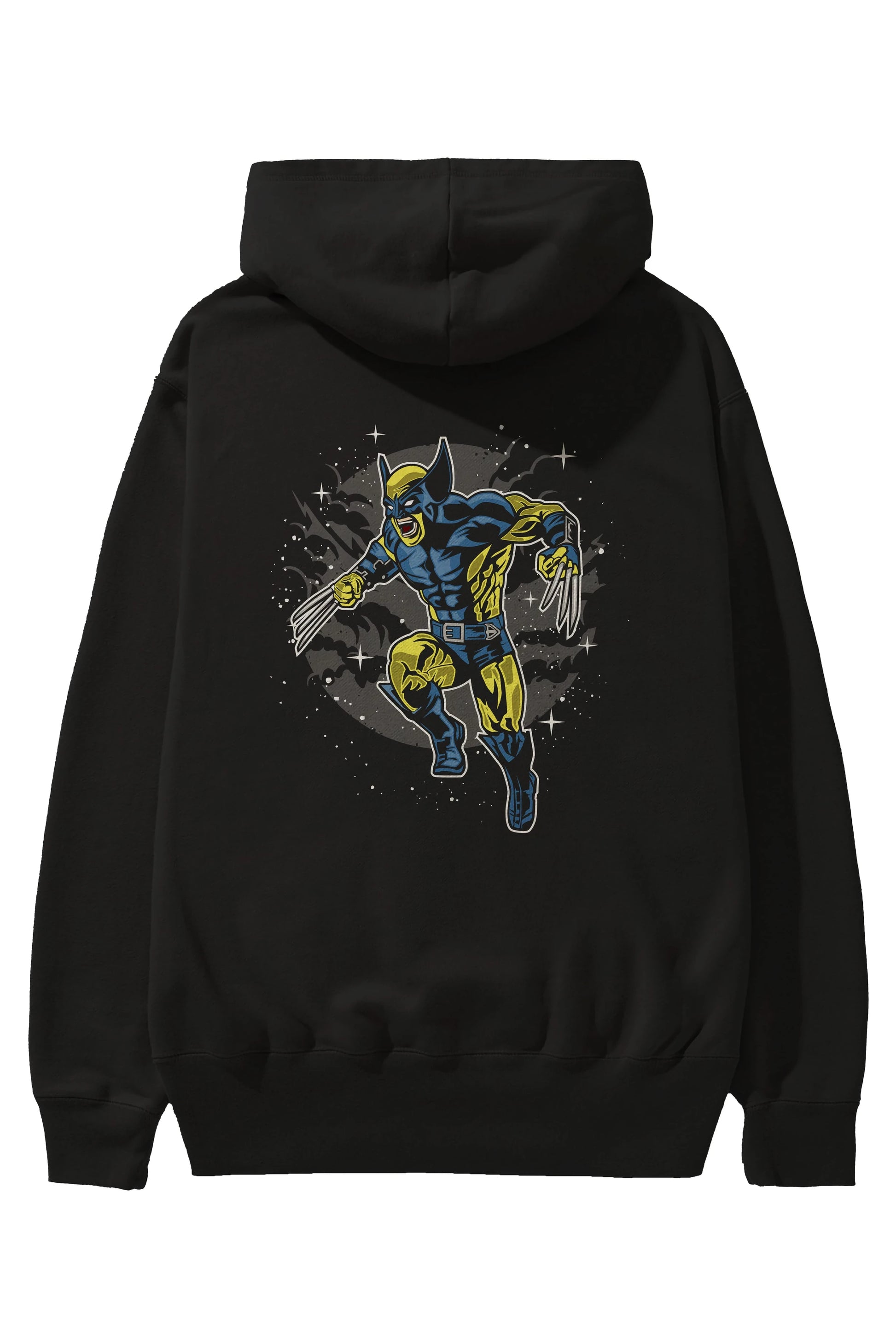 Wolverine Arka Baskılı Hoodie Oversize Kapüşonlu Sweatshirt Erkek Kadın Unisex