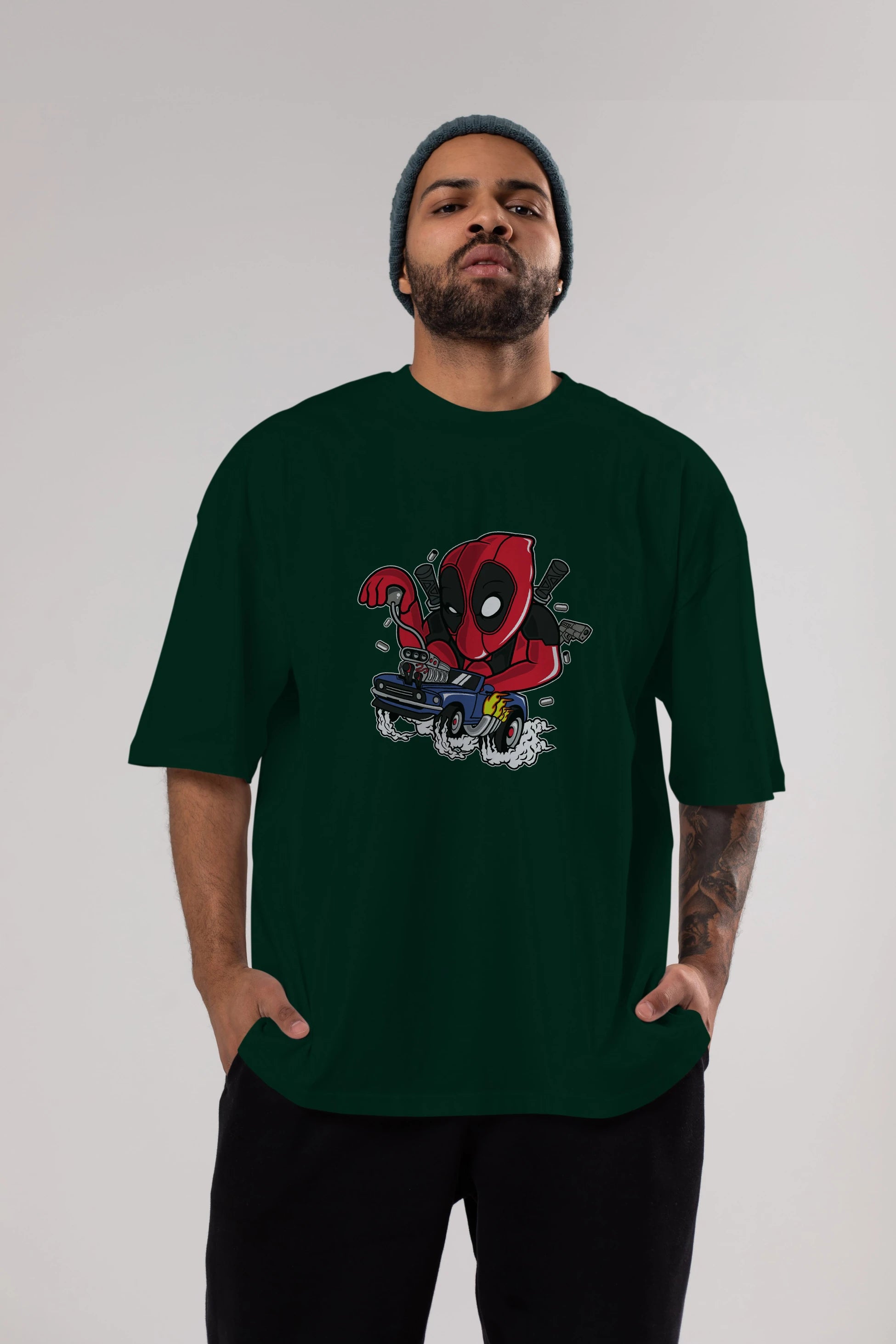 Deadpool (21) Ön Baskılı Oversize t-shirt Erkek Kadın Unisex %100 Pamuk Bisiklet Yaka tişort