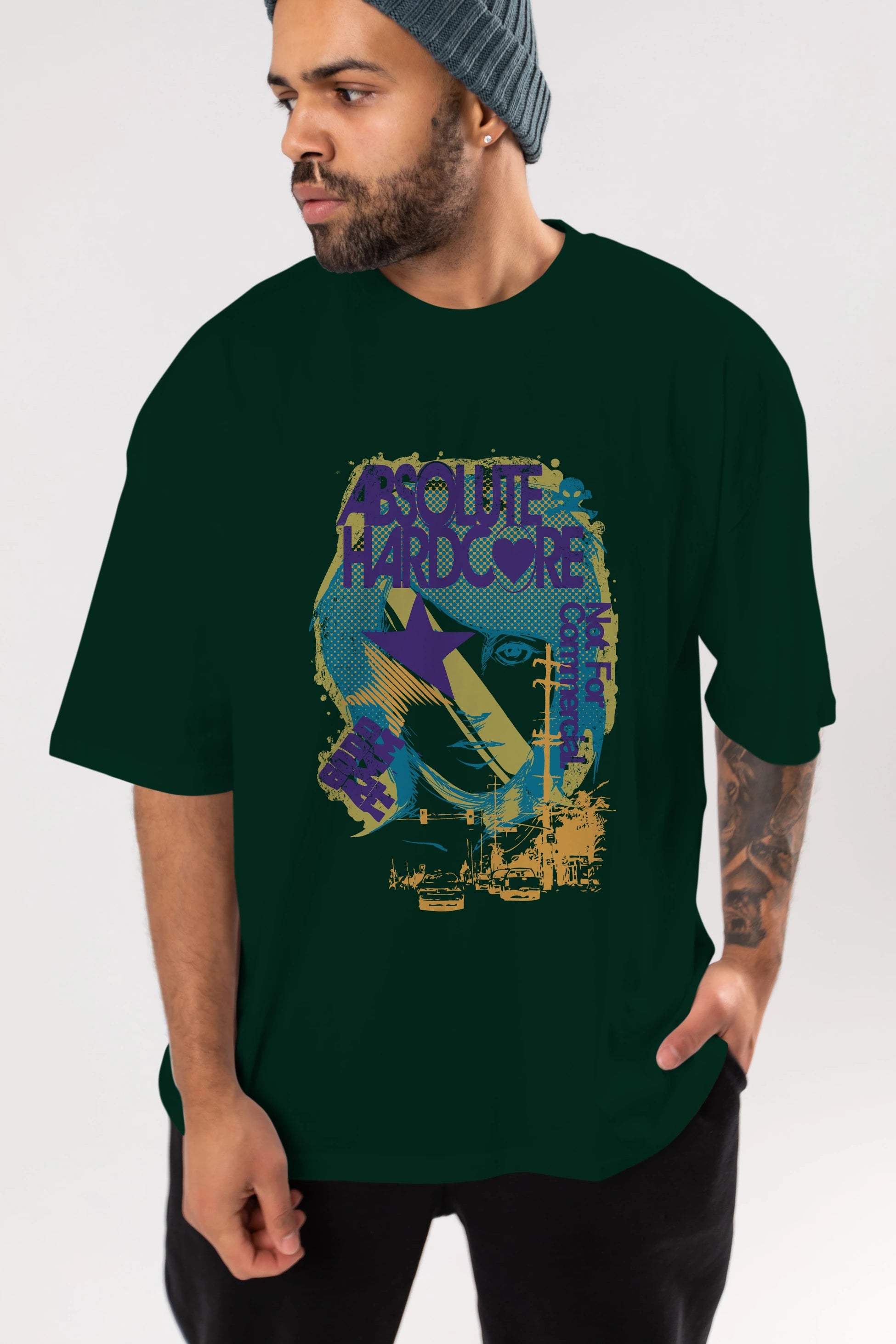 Absolute Hardcore Ön Baskılı Oversize t-shirt Erkek Kadın Unisex
