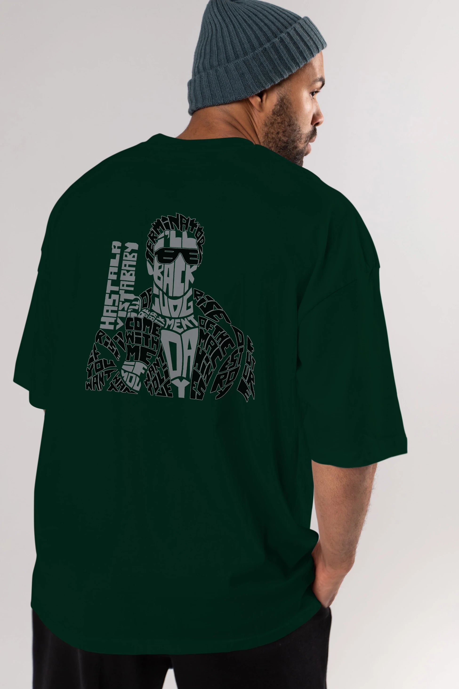 I_ll Be Back Arka Baskılı Oversize t-shirt %100 pamuk Erkek Kadın Unisex