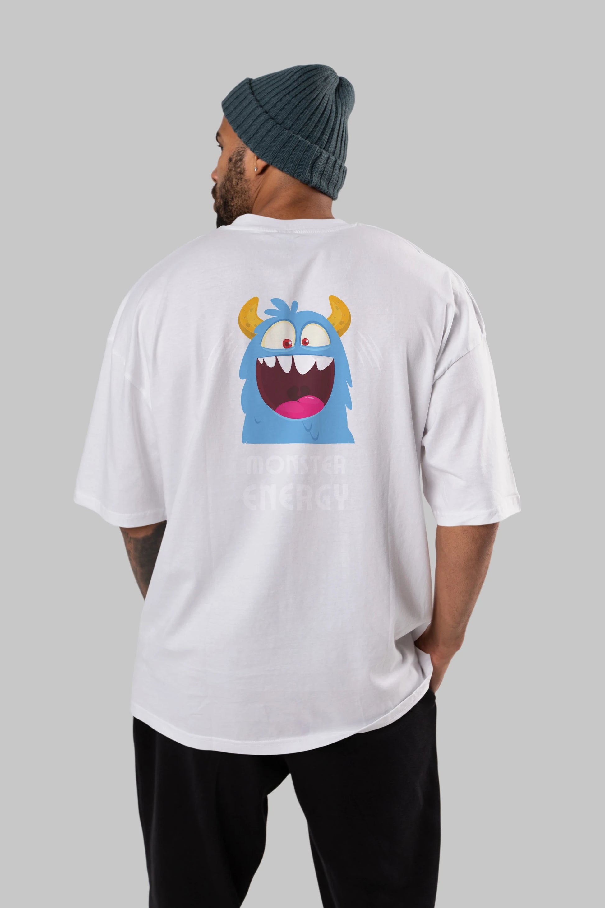 Monster Energy Arka Baskılı Oversize t-shirt Erkek Kadın Unisex