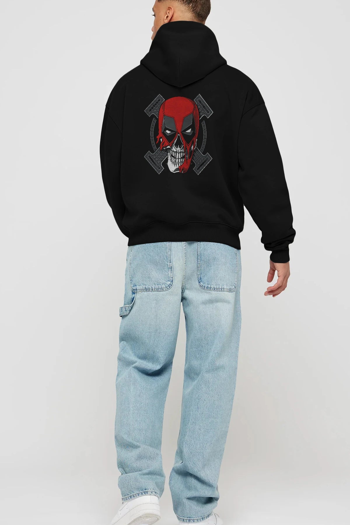 Deadpool (7) Arka Baskılı Hoodie Oversize Kapüşonlu Sweatshirt Erkek Kadın Unisex