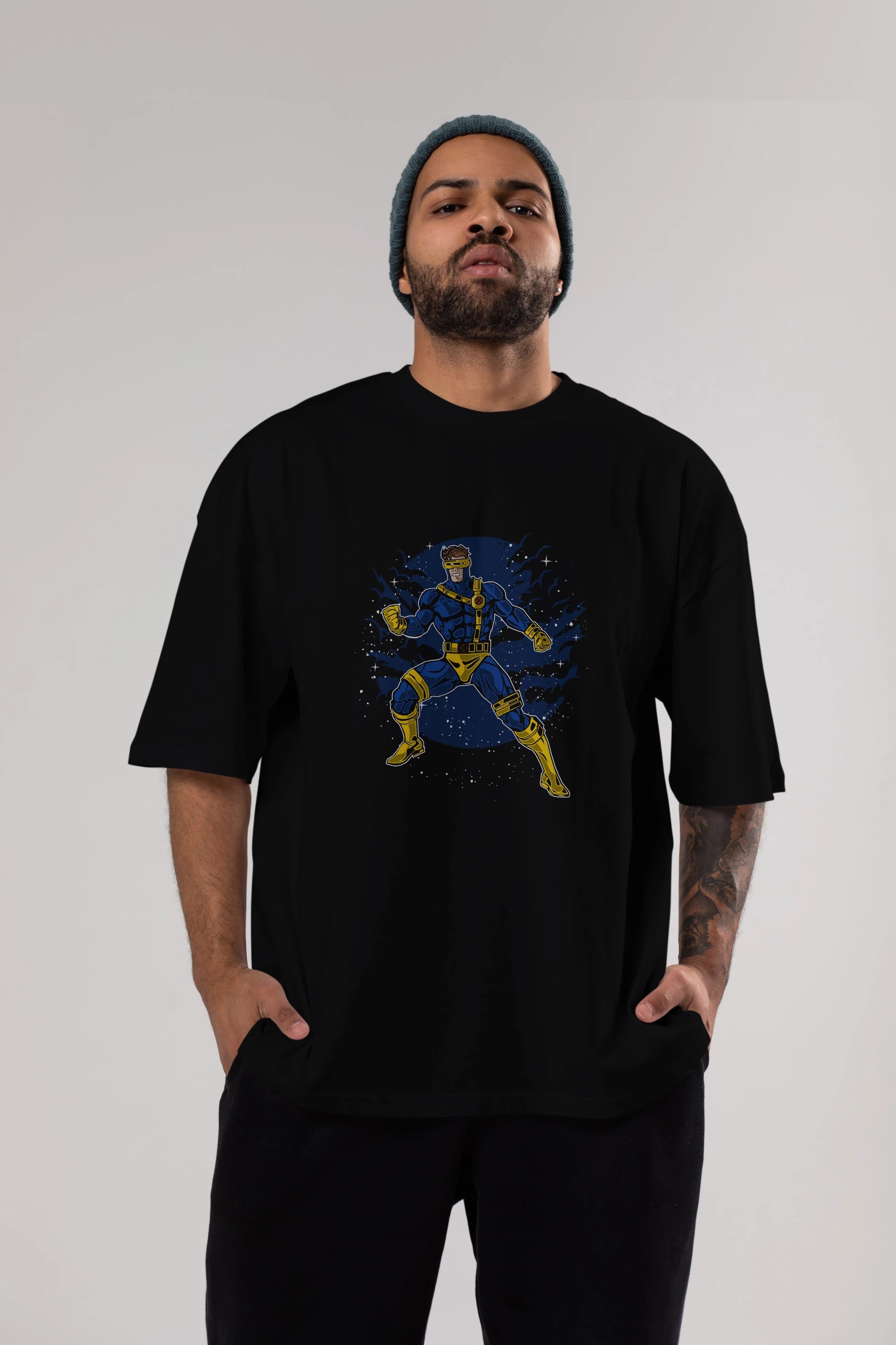 CYCLOPS Ön Baskılı Oversize t-shirt Erkek Kadın Unisex %100 Pamuk tişort