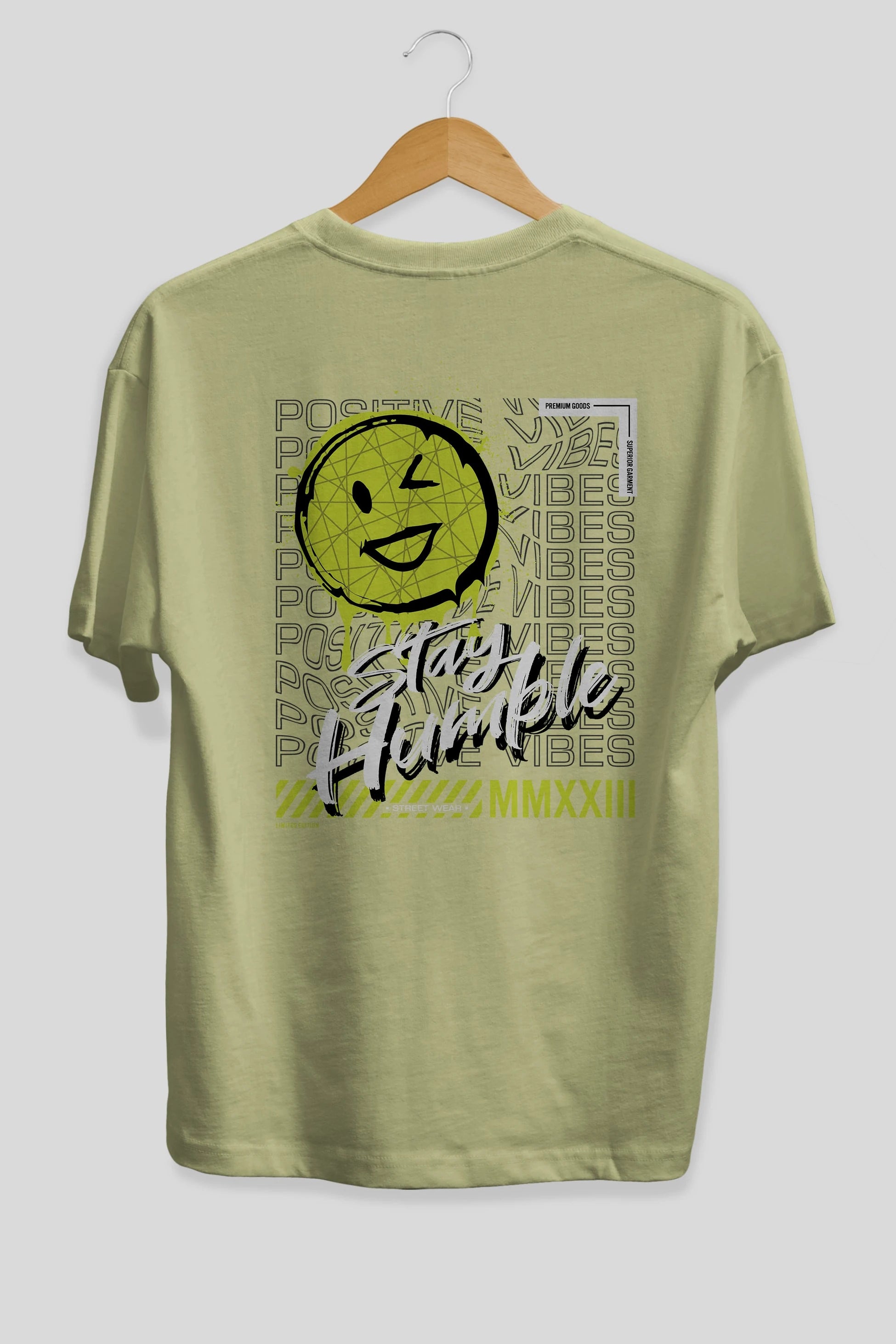 Stay Humble Arka Baskılı Oversize t-shirt Erkek Kadın Unisex