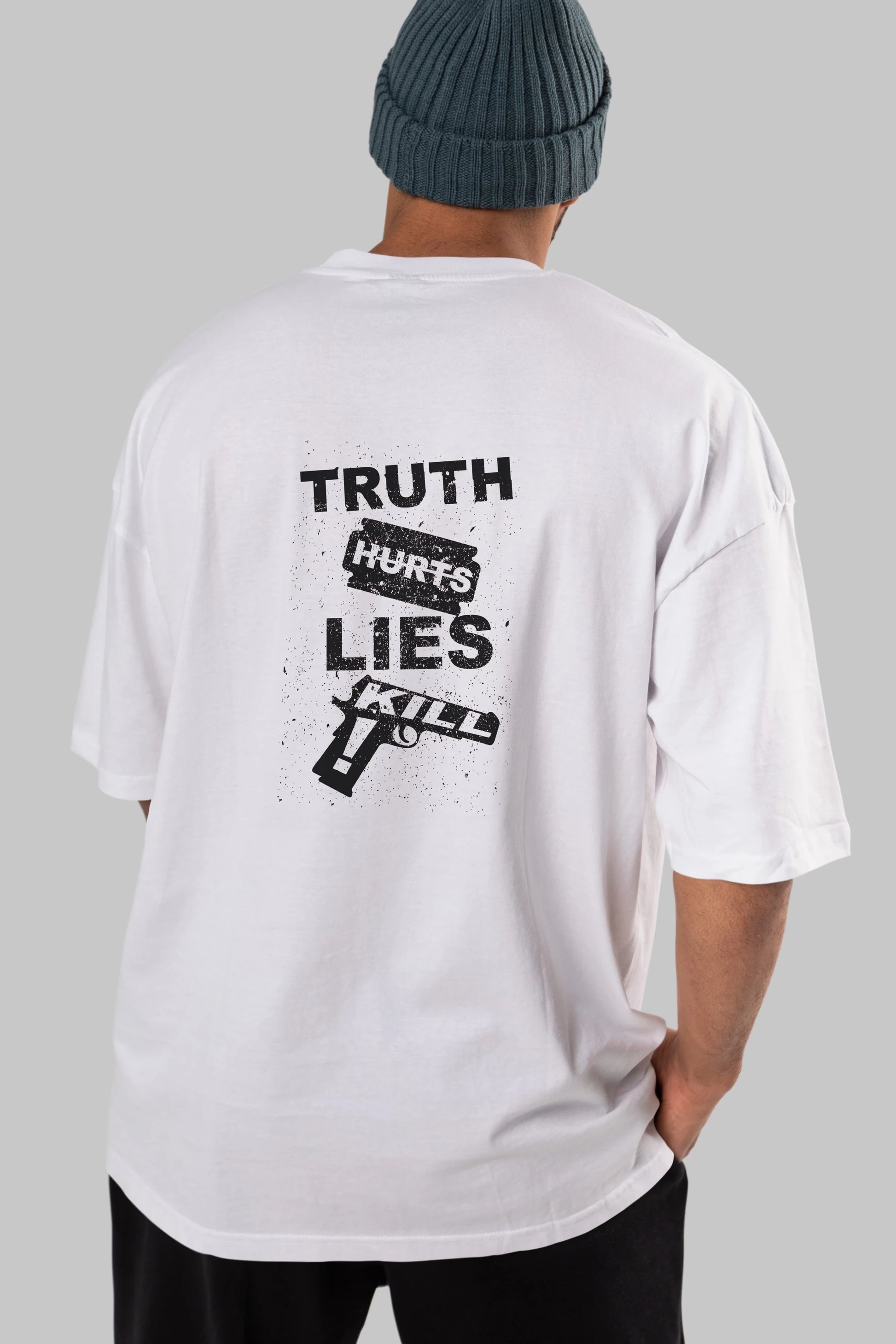 Truth Hurts Arka Baskılı Oversize t-shirt %100 pamuk Erkek Kadın Unisex