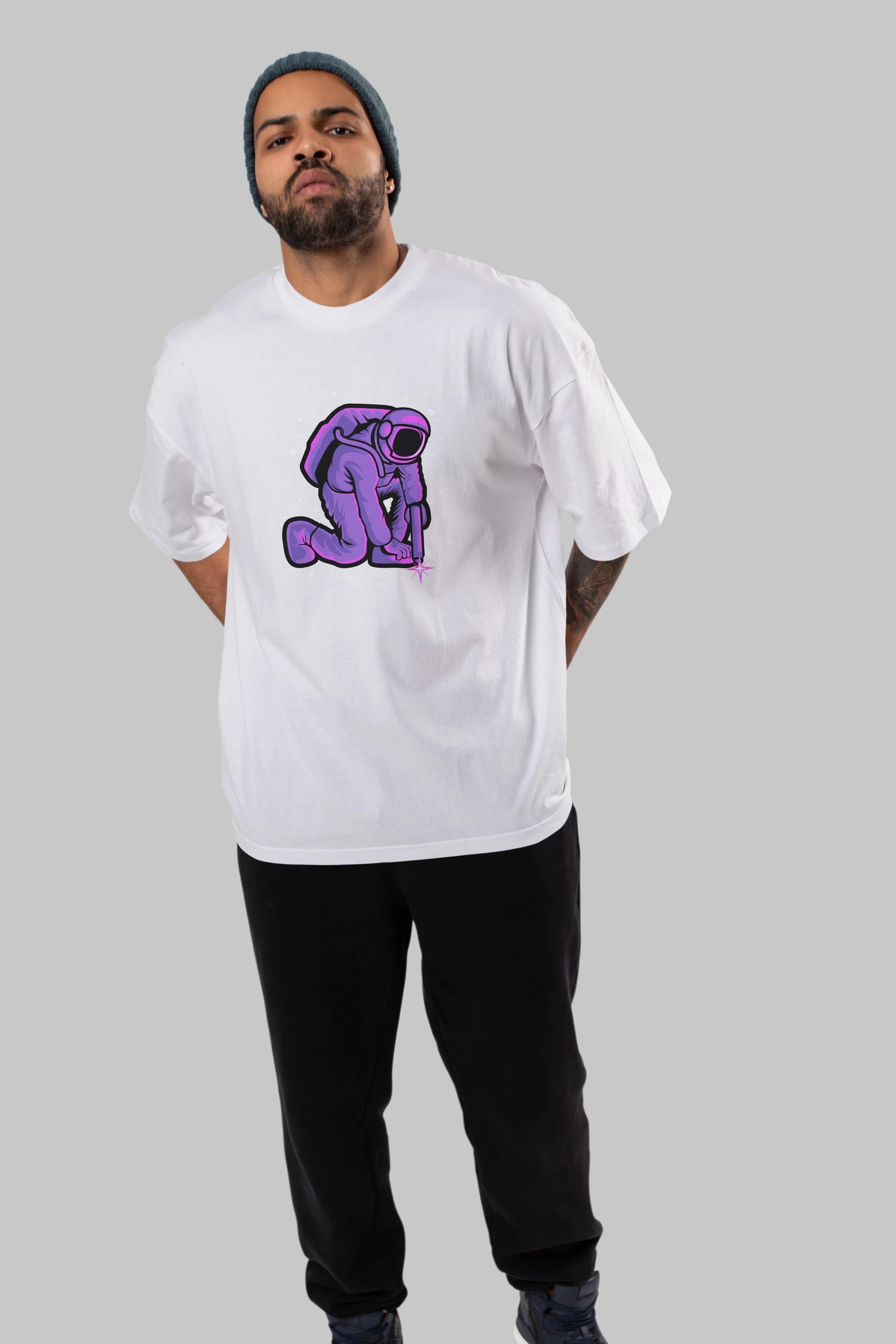 Welding in Space Ön Baskılı Oversize t-shirt Erkek Kadın Unisex