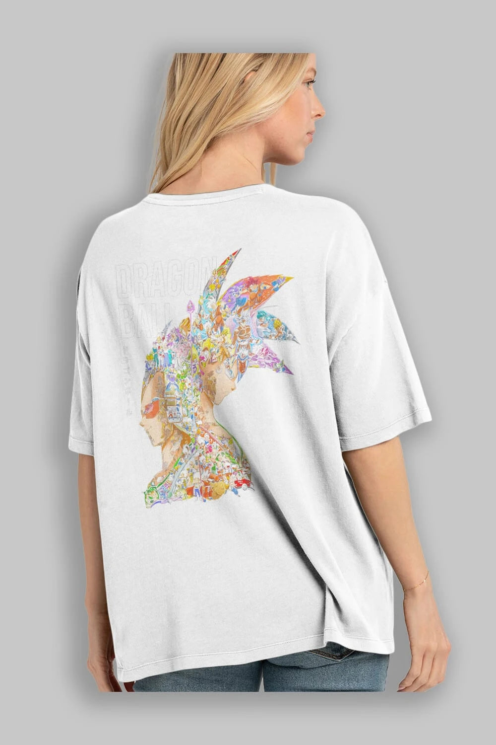 DRAGON BALL ART (5) Anime Arka Baskılı Oversize t-shirt Erkek Kadın Unisex