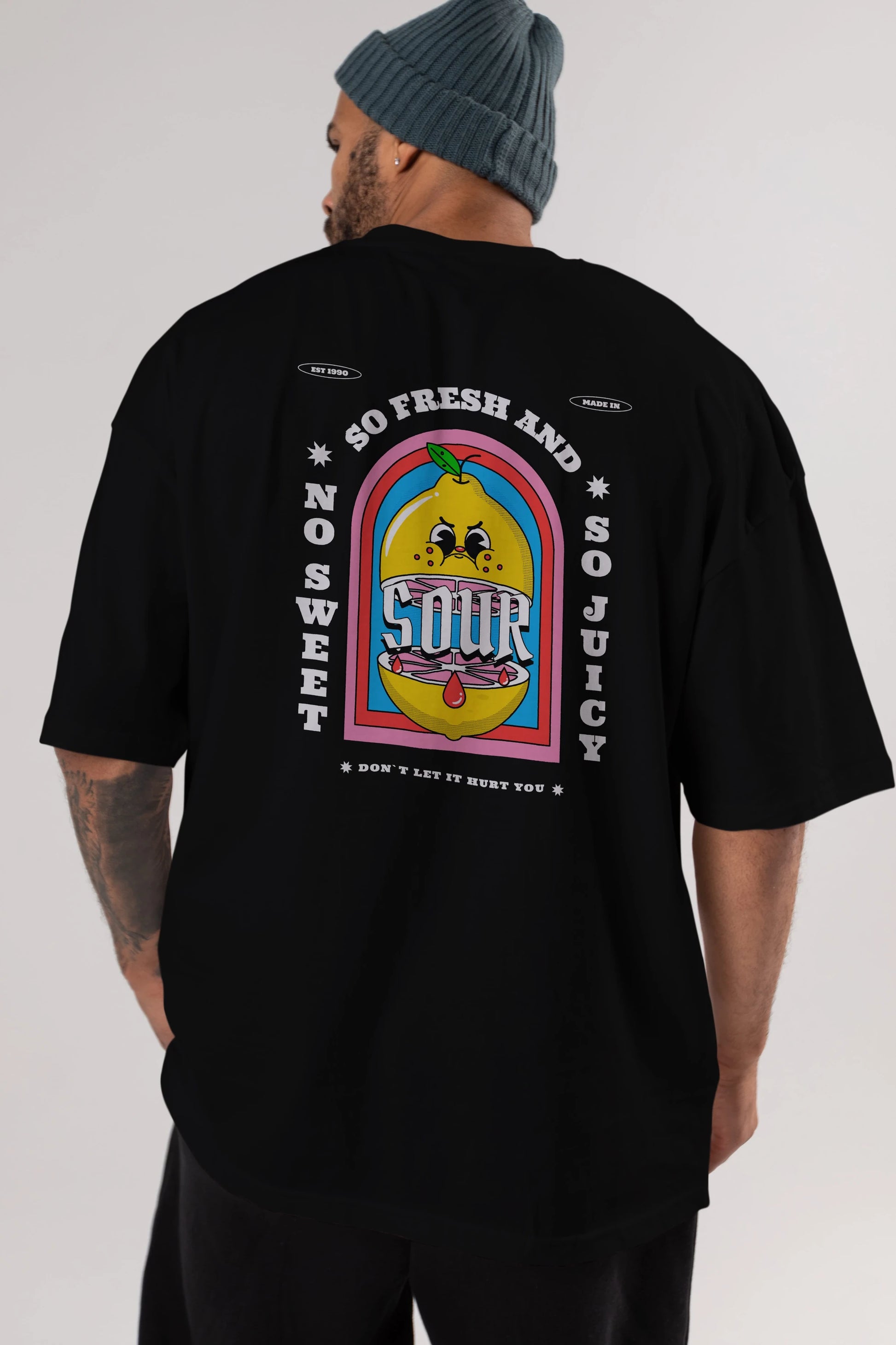 So Fresh And Sour Arka Baskılı Oversize t-shirt Erkek Kadın Unisex