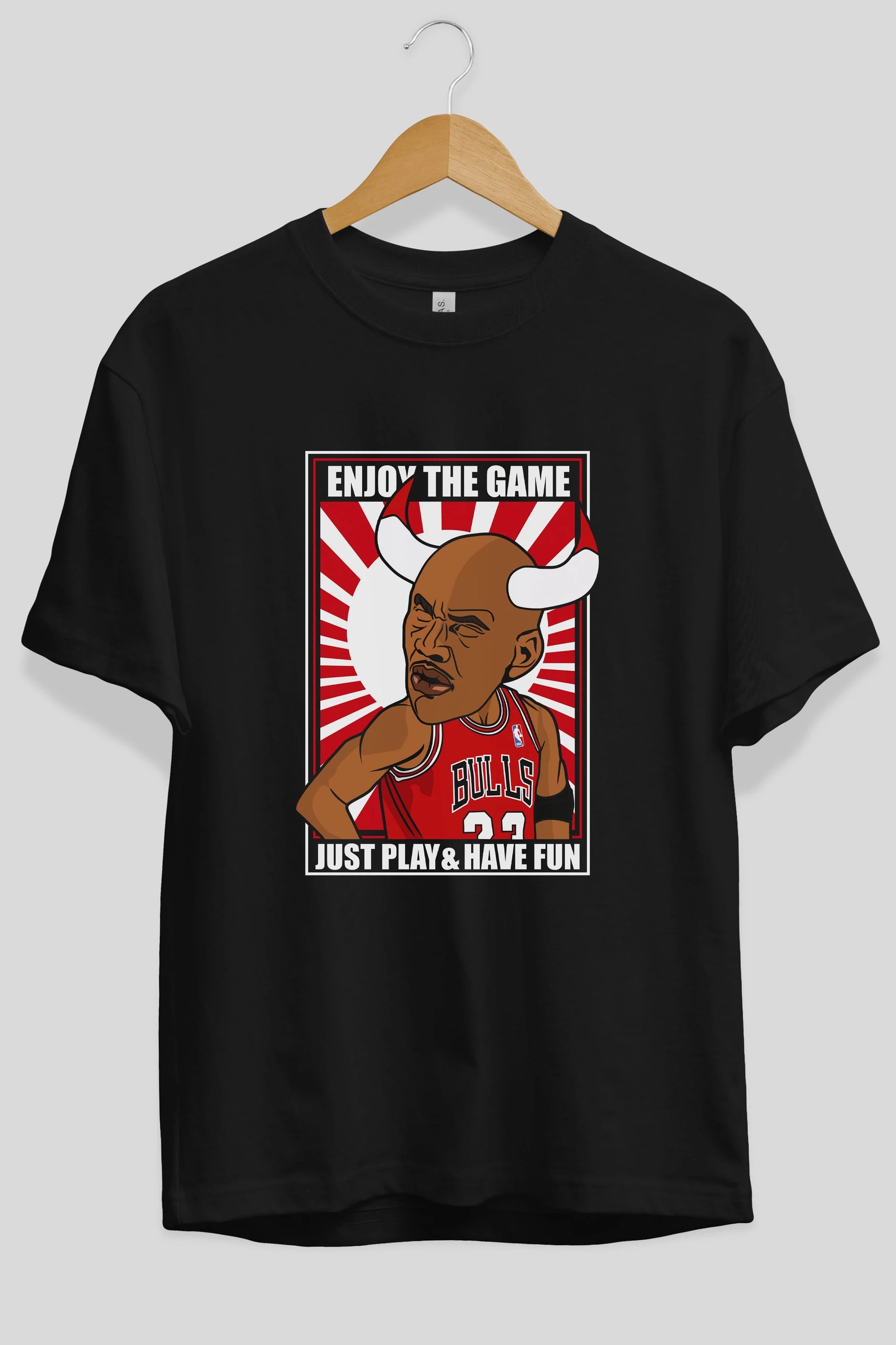 Michael Jordan Ön Baskılı Oversize t-shirt Erkek Kadın Unisex %100 Pamuk tişort