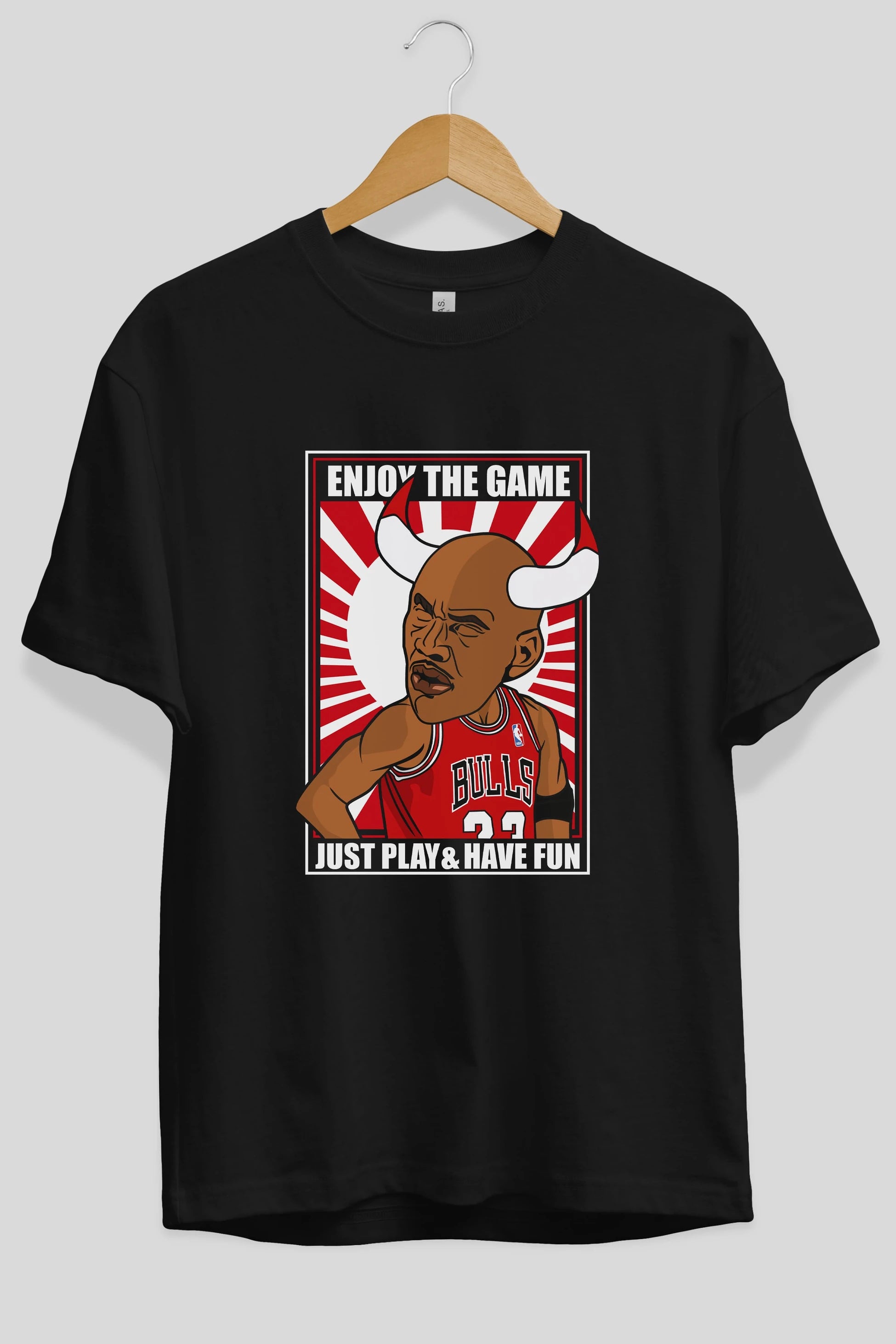 Michael Jordan Ön Baskılı Oversize t-shirt Erkek Kadın Unisex %100 Pamuk tişort