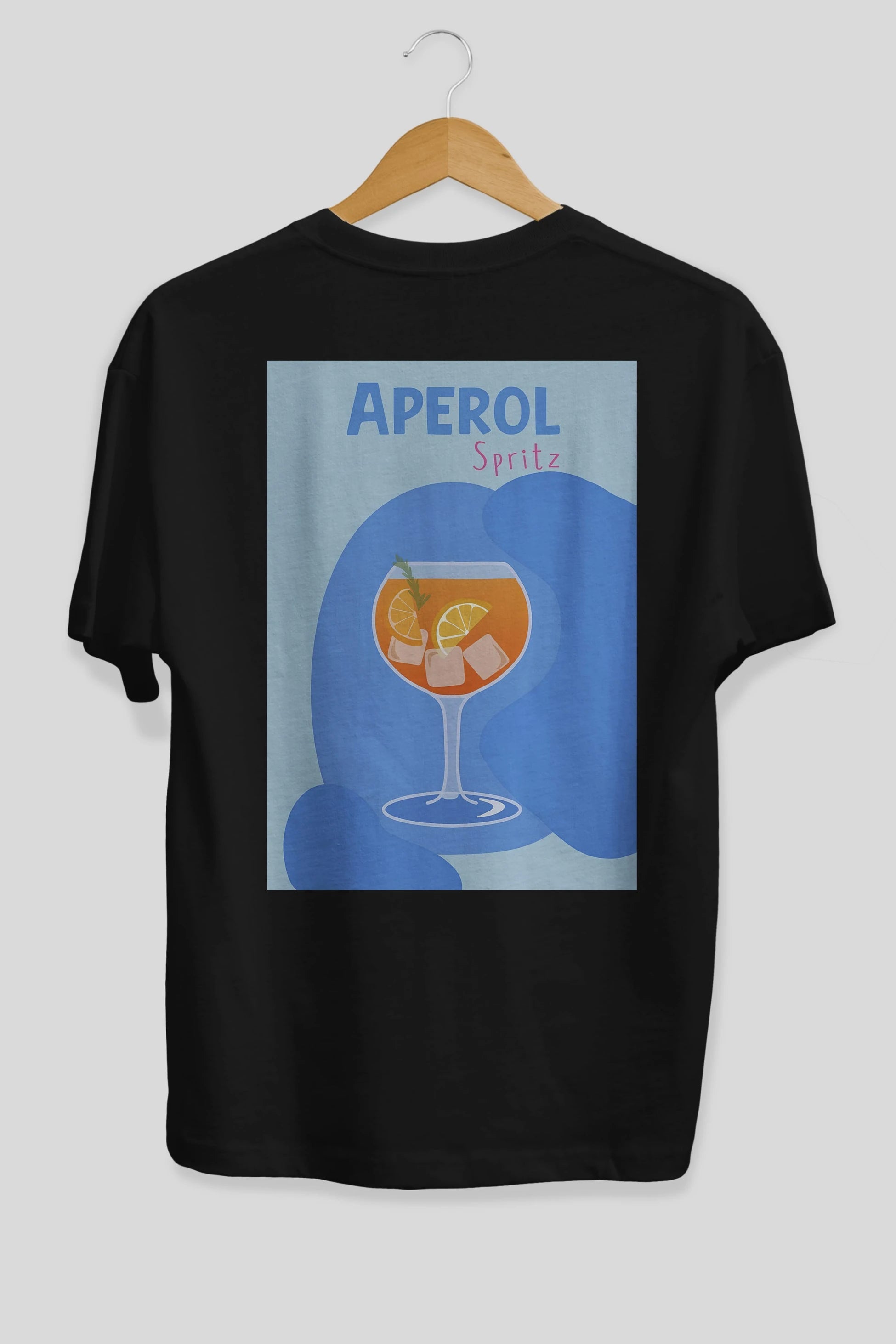 Aperol Spritz 10 Arka Baskılı Oversize t-shirt Erkek Kadın Unisex %100 Pamuk Bisiklet Yaka tişort