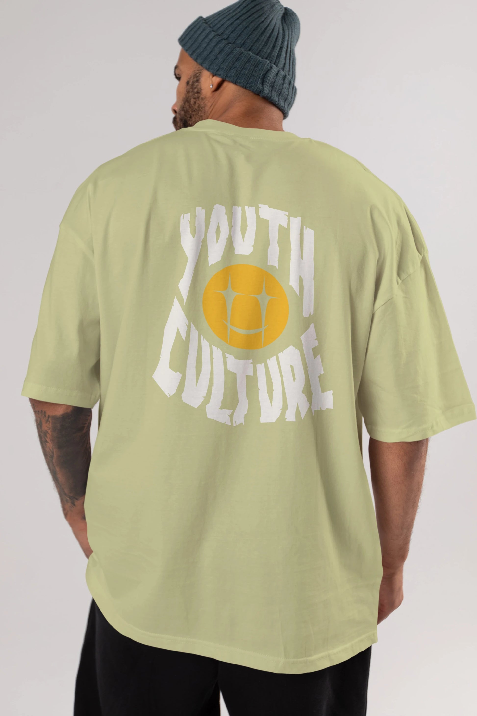 Youth Culture Arka Baskılı Oversize t-shirt Erkek Kadın Unisex
