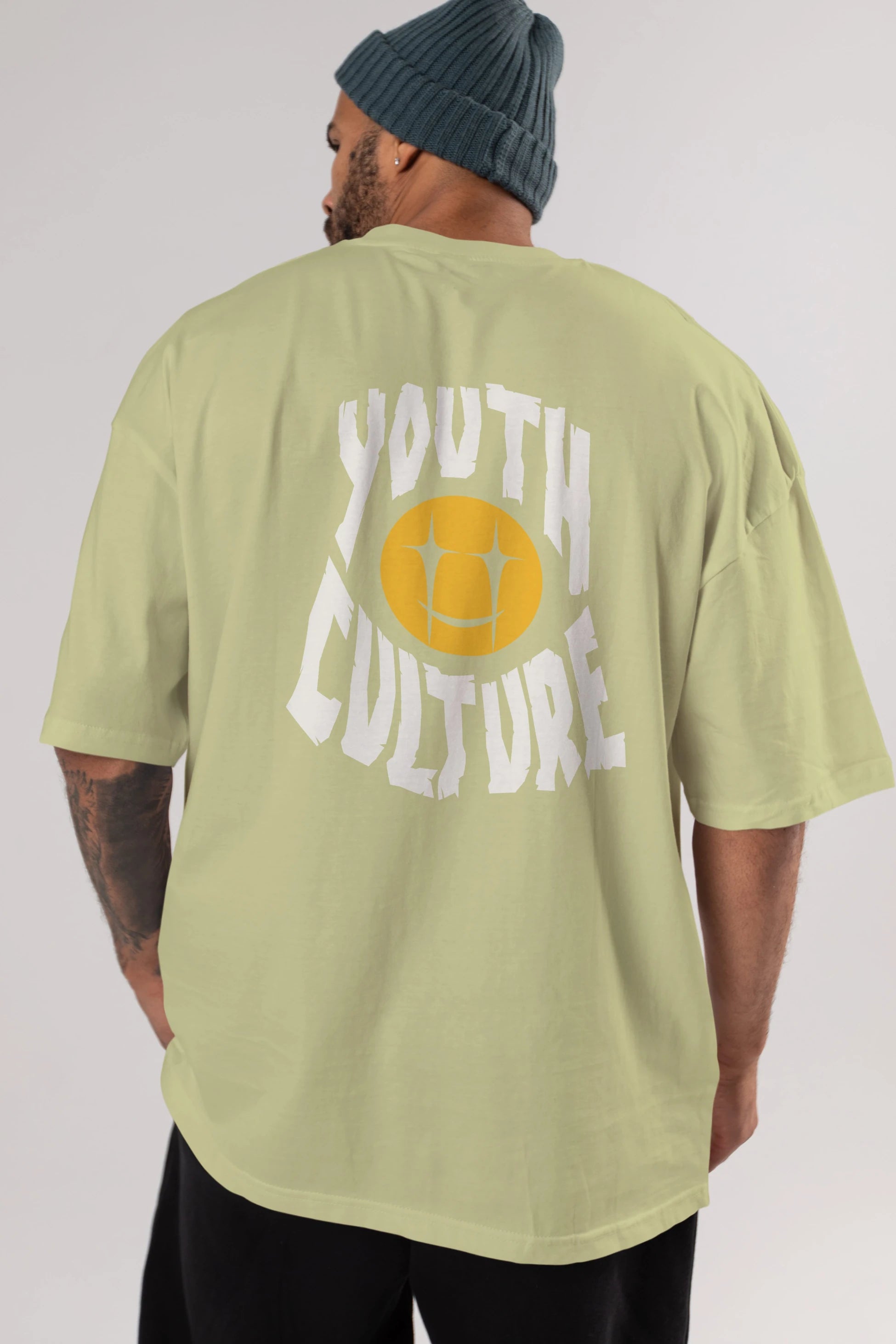 Youth Culture Arka Baskılı Oversize t-shirt Erkek Kadın Unisex