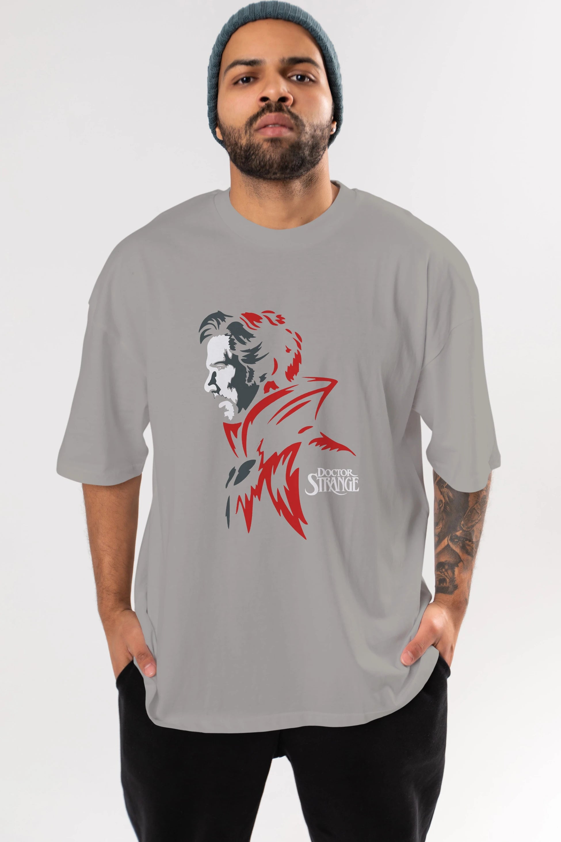 Doctor Strange (2) Ön Baskılı Oversize t-shirt Erkek Kadın Unisex %100 Pamuk Bisiklet Yaka tişort