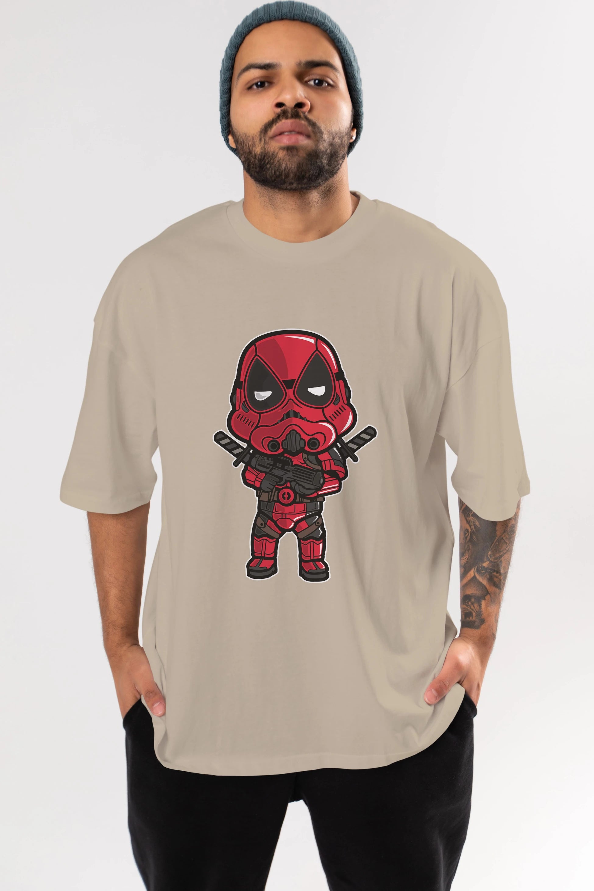 Deadpool (22) Ön Baskılı Oversize t-shirt Erkek Kadın Unisex %100 Pamuk Bisiklet Yaka tişort