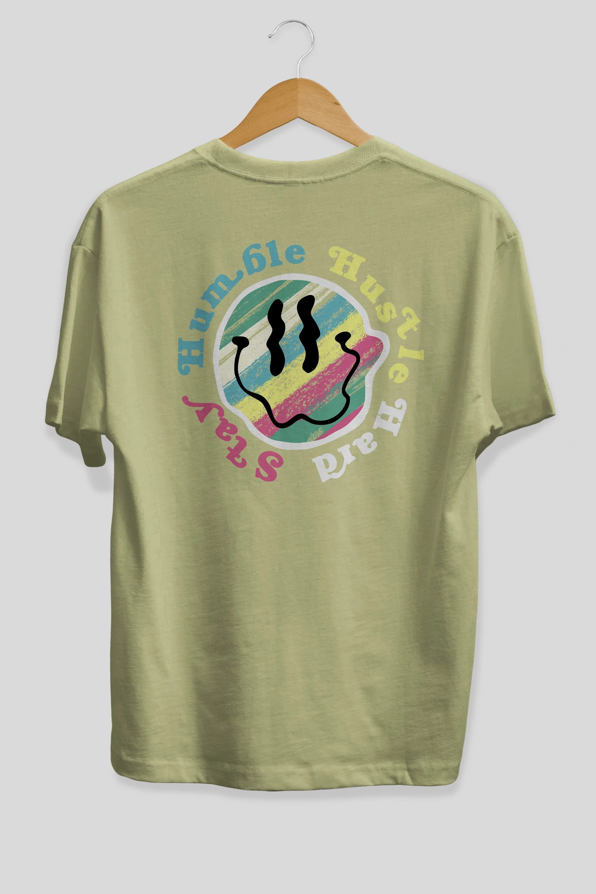 Stay Humble 2 Arka Baskılı Oversize t-shirt Erkek Kadın Unisex