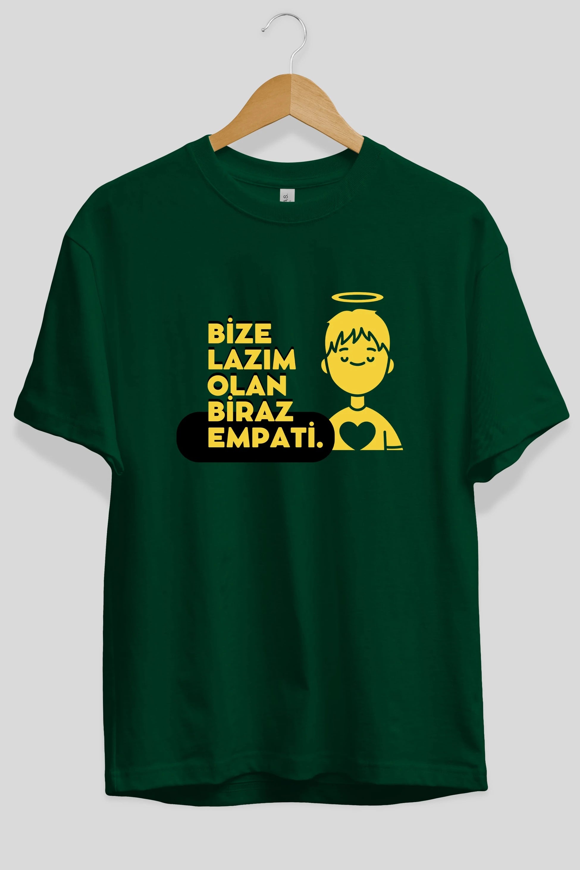 Bize Lazım Olan Biraz Empati Ön Baskılı Oversize t-shirt Erkek Kadın Unisex