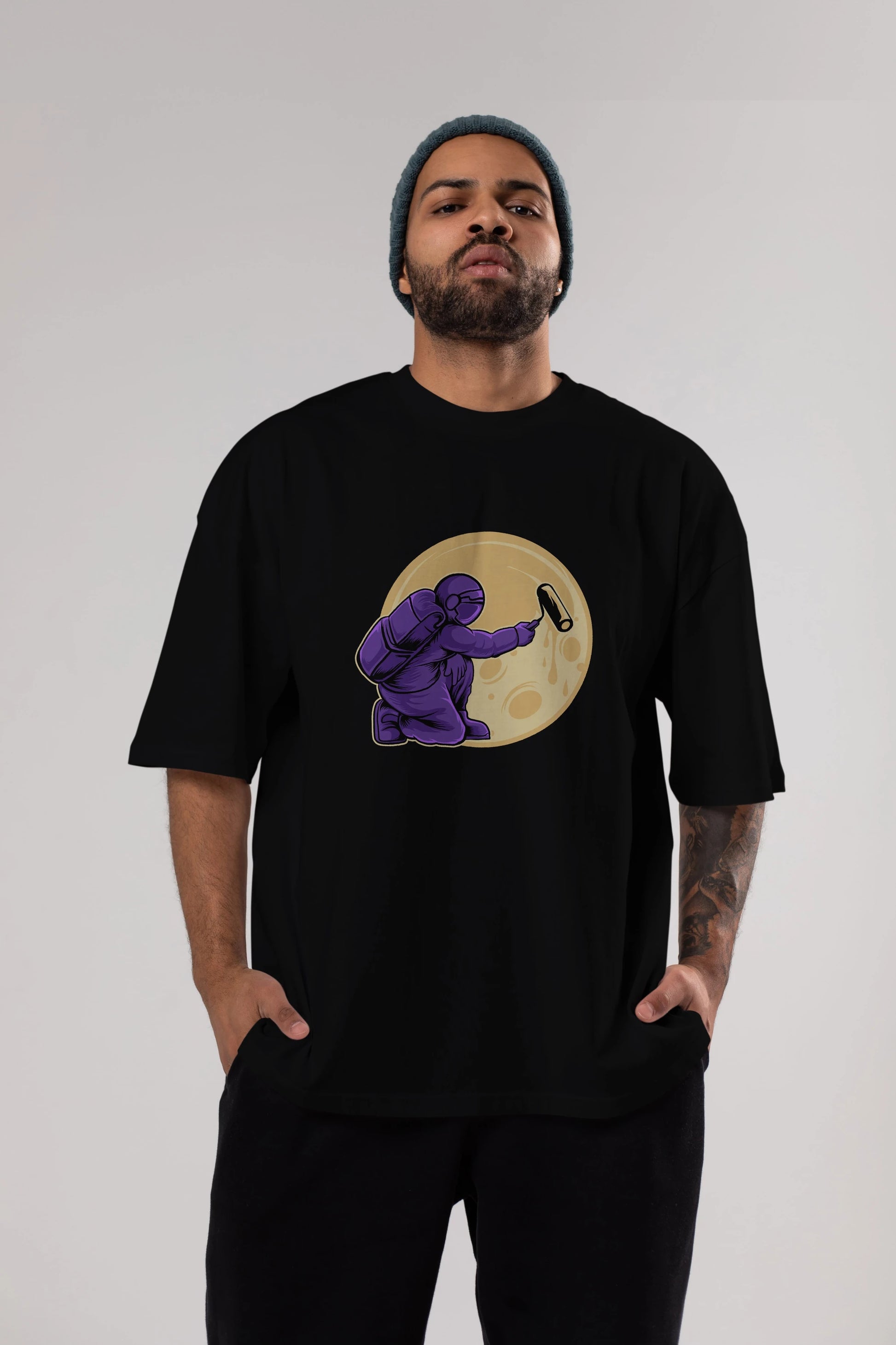 Astropaint Ön Baskılı Oversize t-shirt Erkek Kadın Unisex