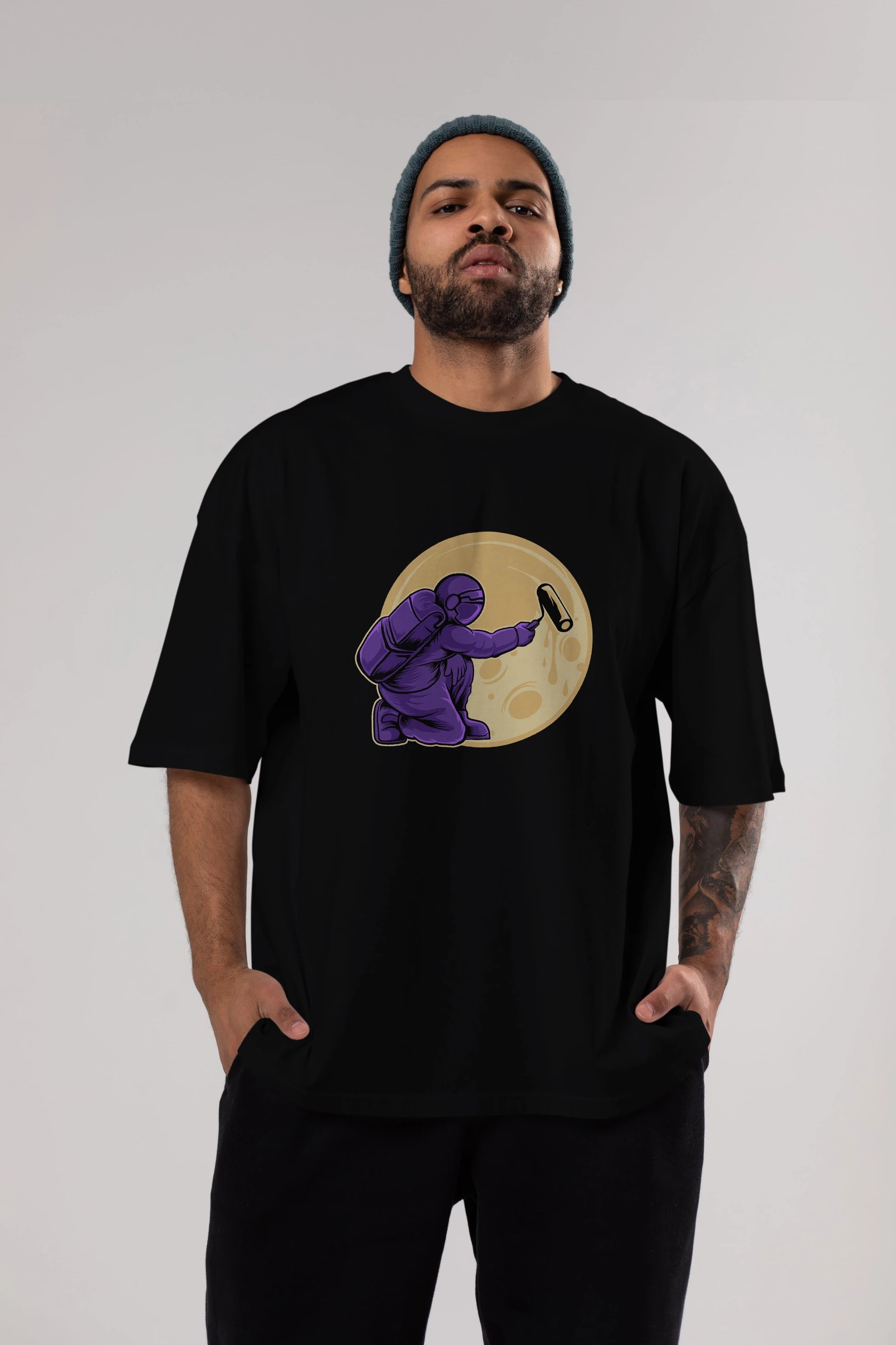 Astropaint Ön Baskılı Oversize t-shirt Erkek Kadın Unisex