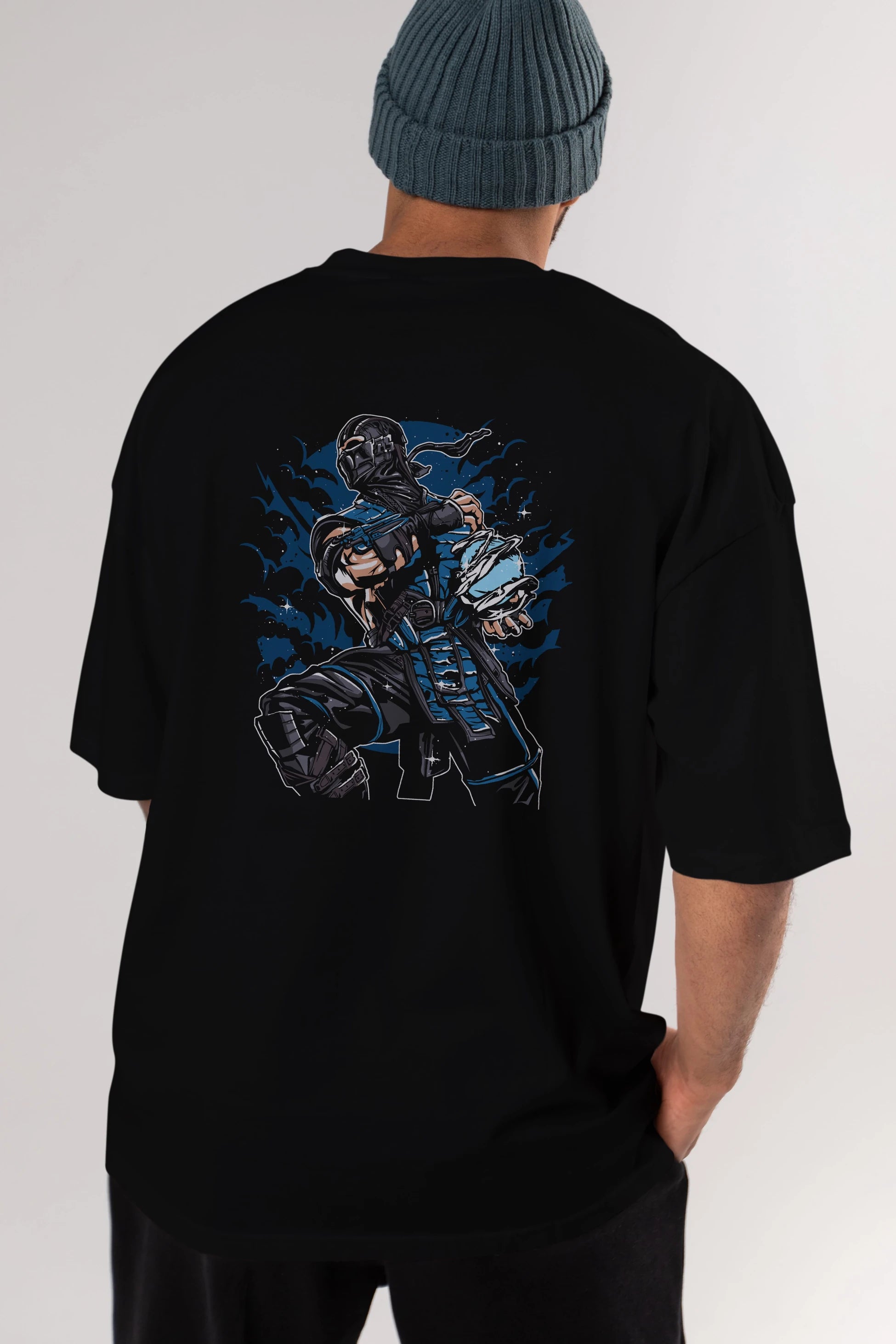 Sub Zero Arka Baskılı Oversize t-shirt Erkek Kadın Unisex %100 Pamuk