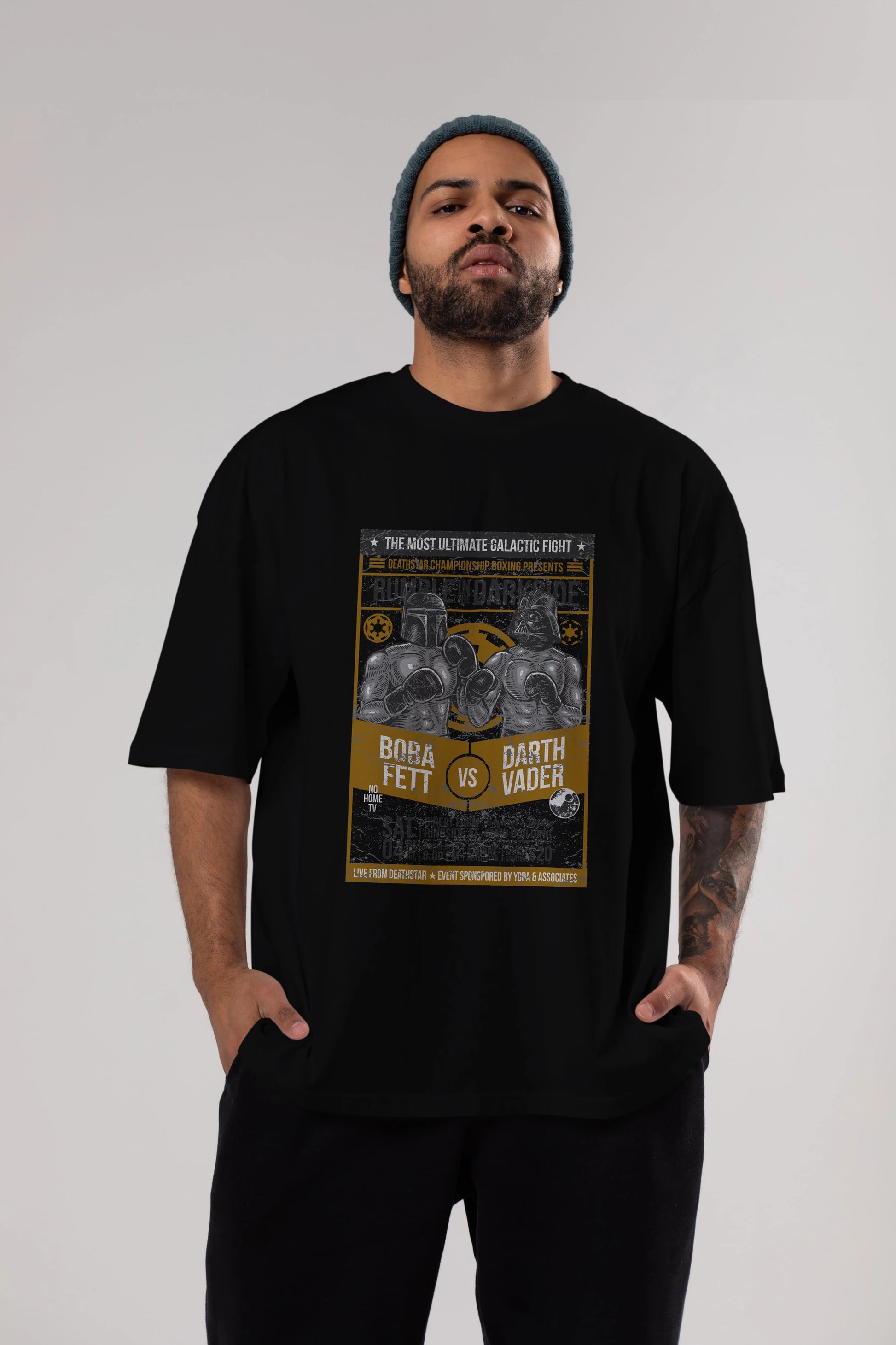 Rumble In The Darkside Ön Baskılı Oversize t-shirt Erkek Kadın Unisex %100 Pamuk tişort