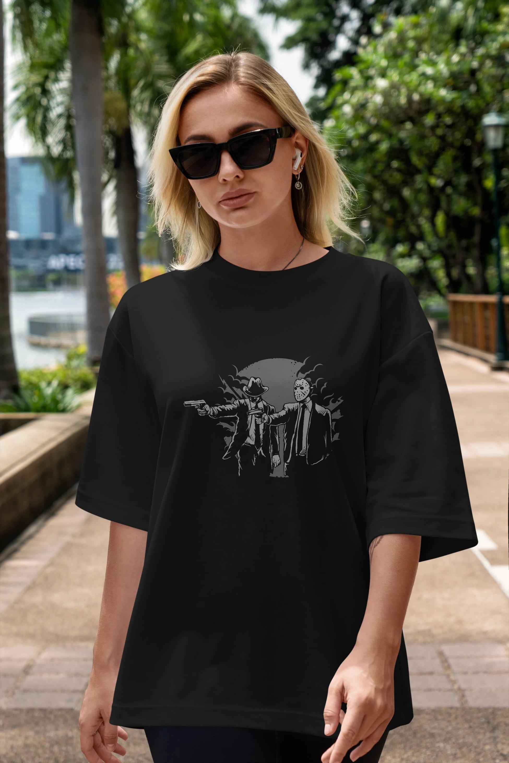 Pulp Killer Ön Baskılı Oversize t-shirt Erkek Kadın Unisex %100 Pamuk tişort