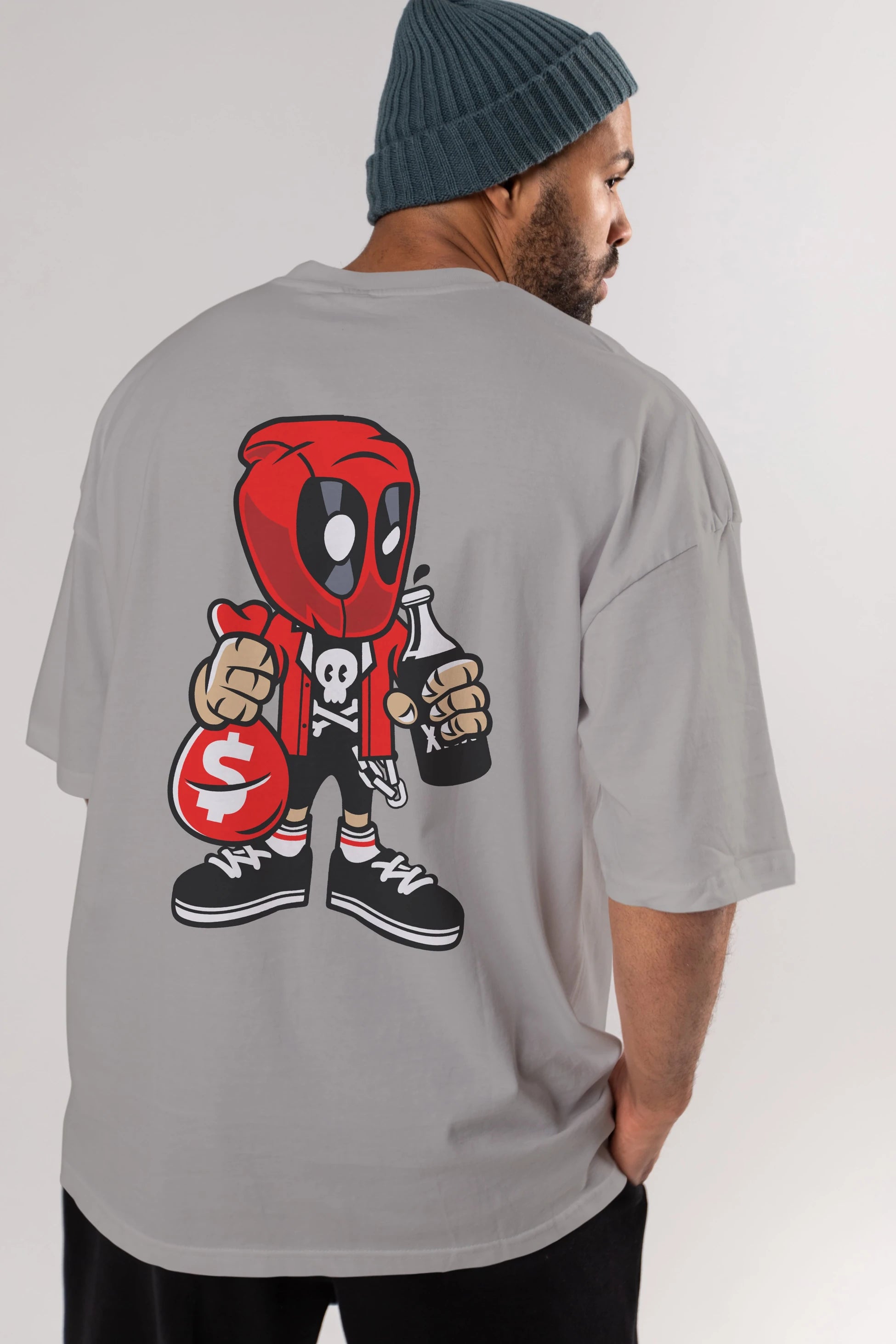 Deadpool (20) Arka Baskılı Oversize t-shirt Erkek Kadın Unisex %100 Pamuk Bisiklet Yaka tişort