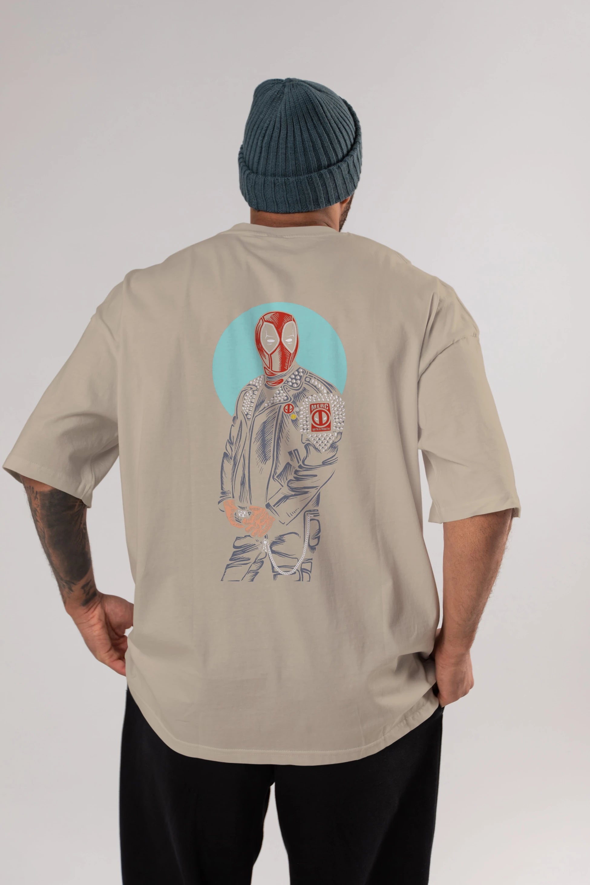 Rebeliion Mercenary Arka Baskılı Oversize t-shirt Erkek Kadın Unisex %100 Pamuk