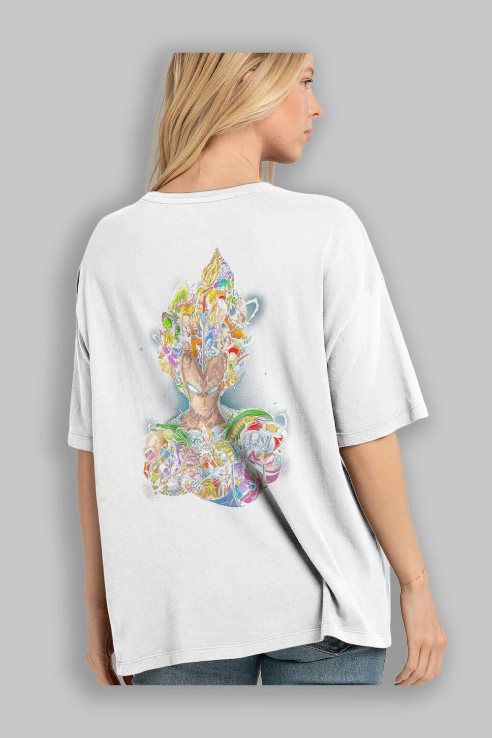 DRAGON BALL ART (3) Anime Arka Baskılı Oversize t-shirt Erkek Kadın Unisex