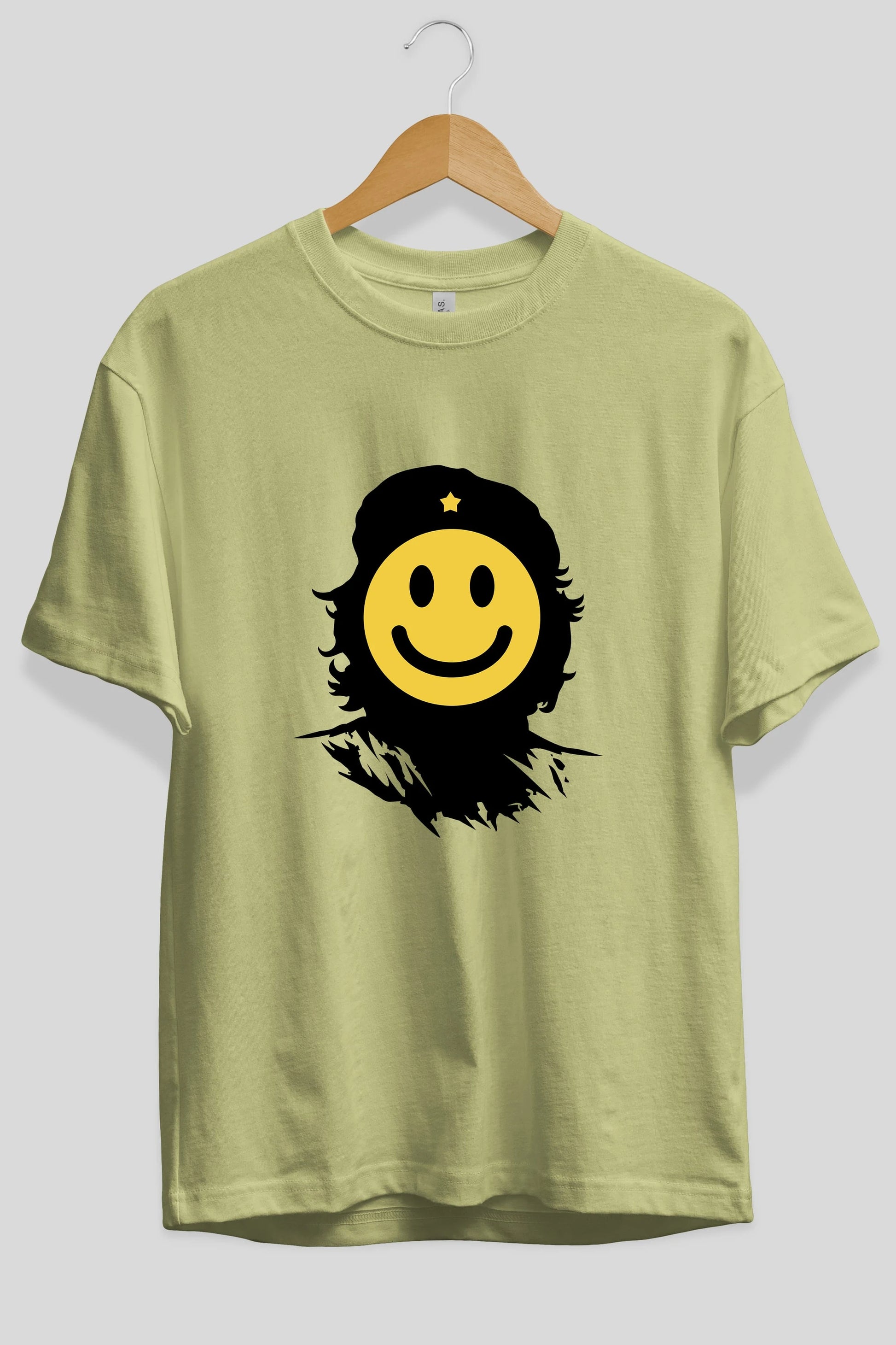 Che Smile Ön Baskılı Oversize t-shirt %100 pamuk Erkek Kadın Unisex