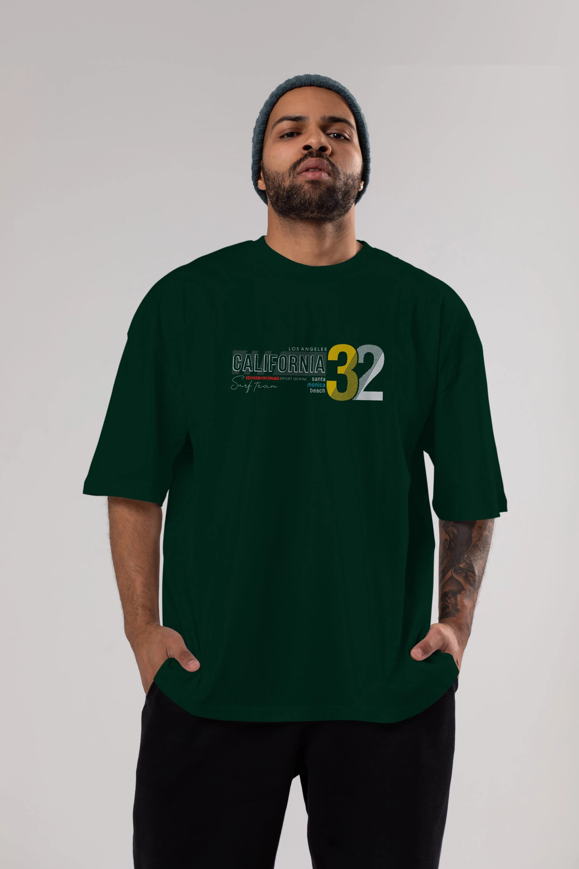 California 32 Ön Baskılı Oversize t-shirt Erkek Kadın Unisex