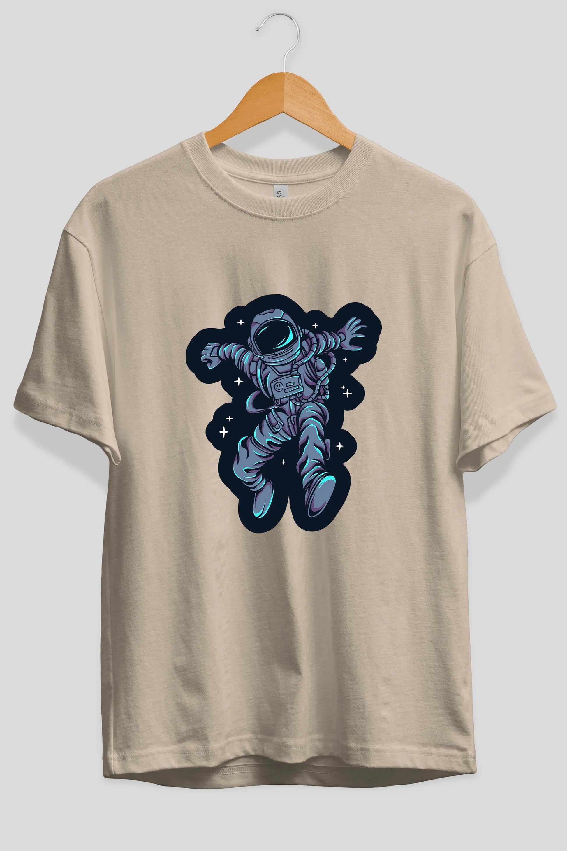 Astrostars sticker Ön Baskılı Oversize t-shirt Erkek Kadın Unisex