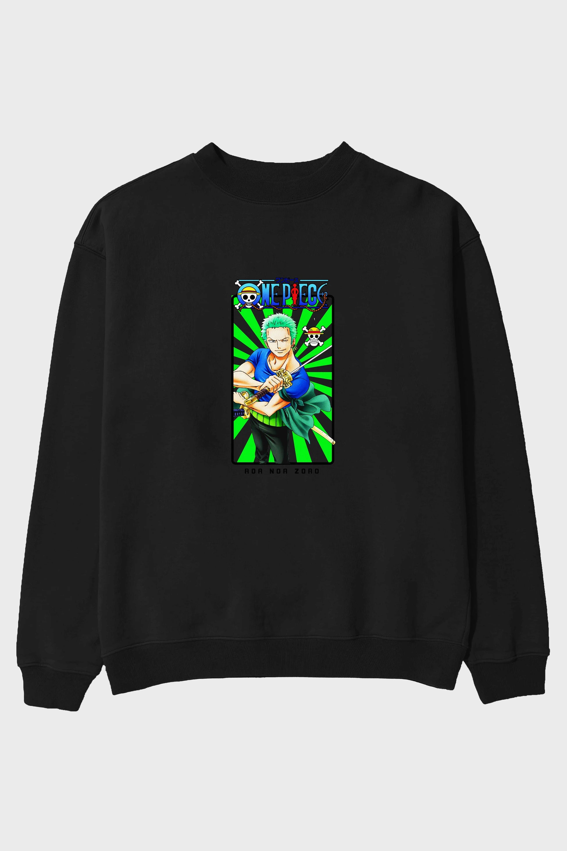 Roronoa Zoro 6 Ön Baskılı Anime Oversize Sweatshirt Erkek Kadın Unisex