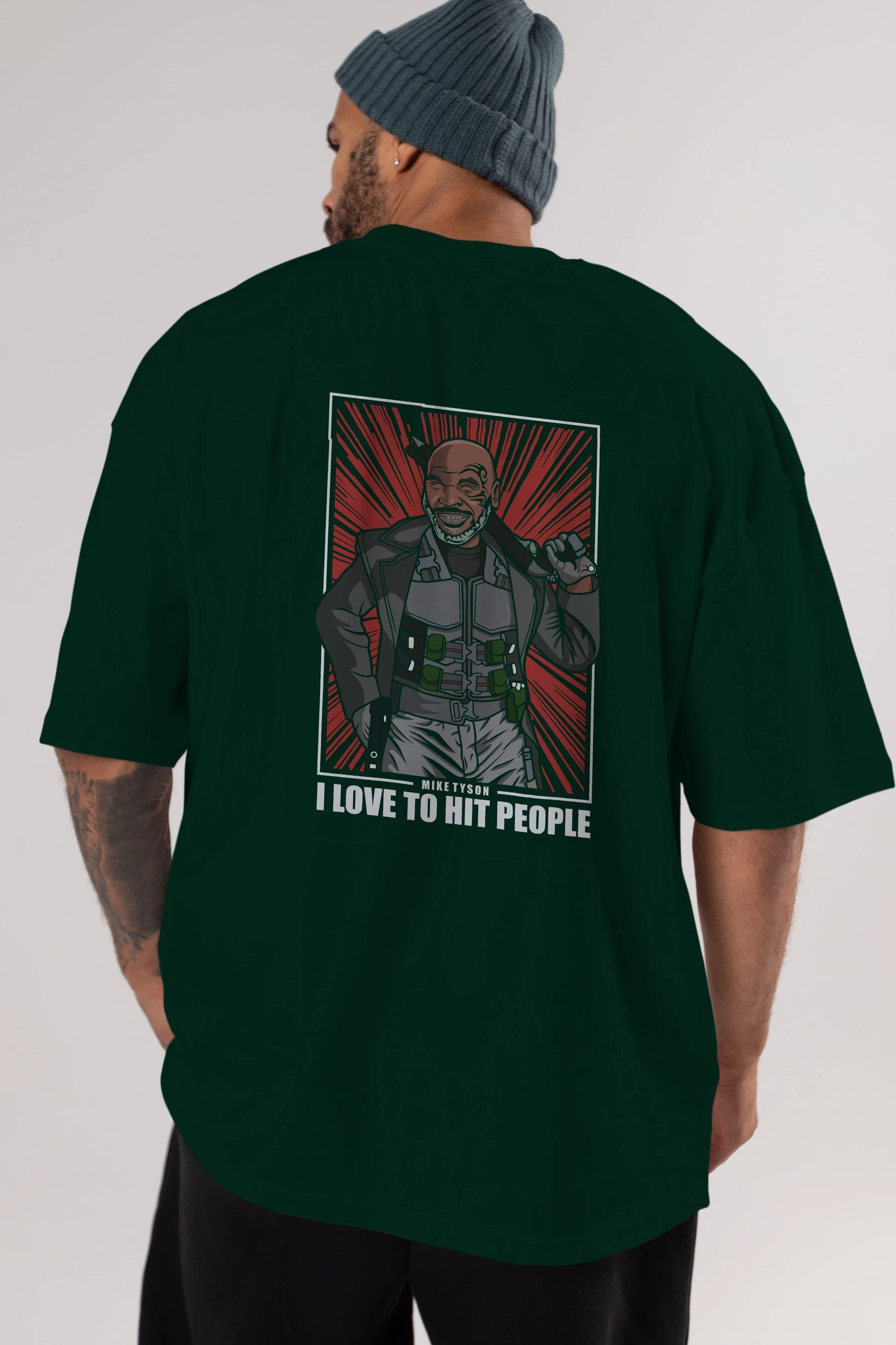 Blade Tyson Arka Baskılı Oversize t-shirt Erkek Kadın Unisex %100 Pamuk tişort