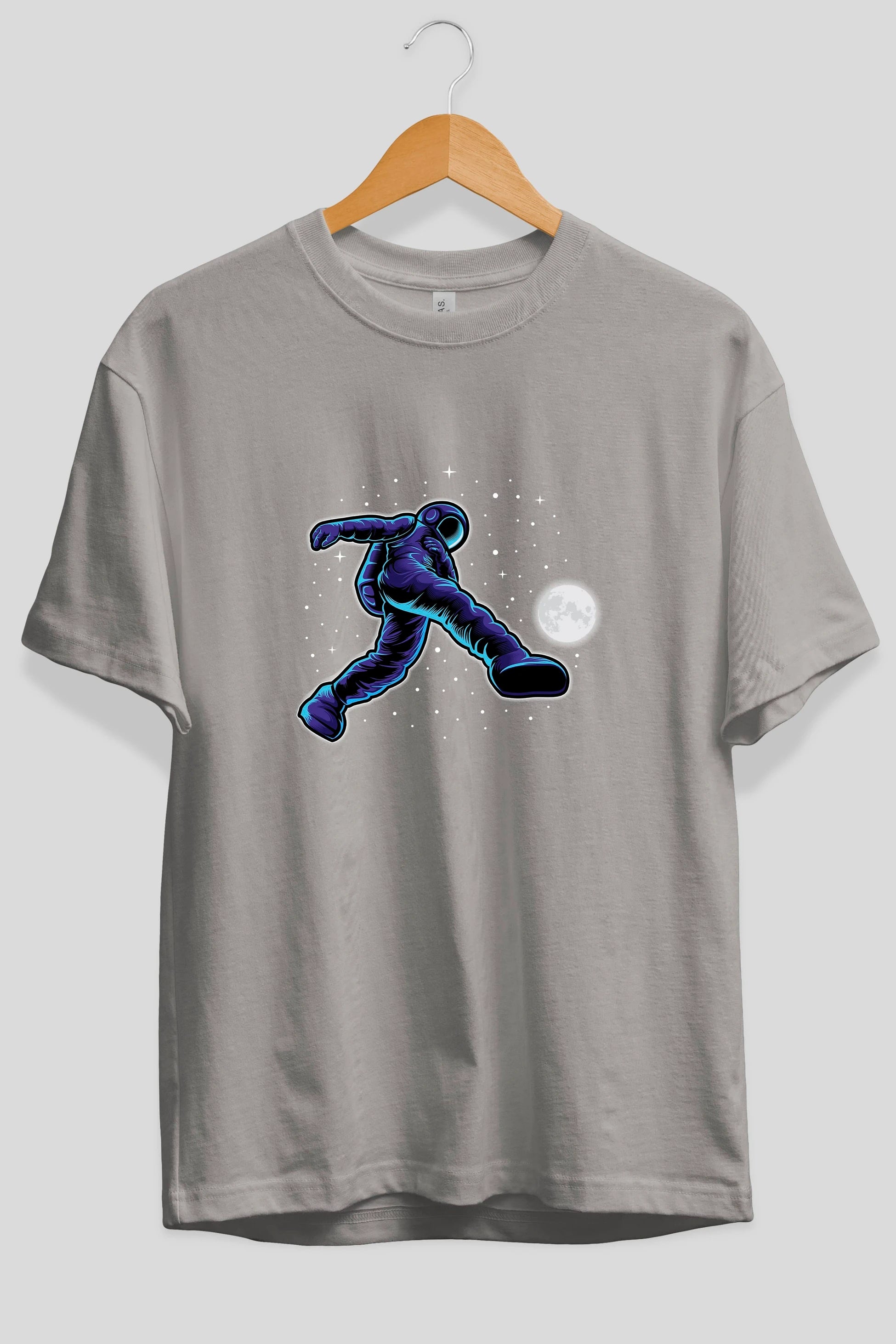 Astroball in Space Ön Baskılı Oversize t-shirt Erkek Kadın Unisex