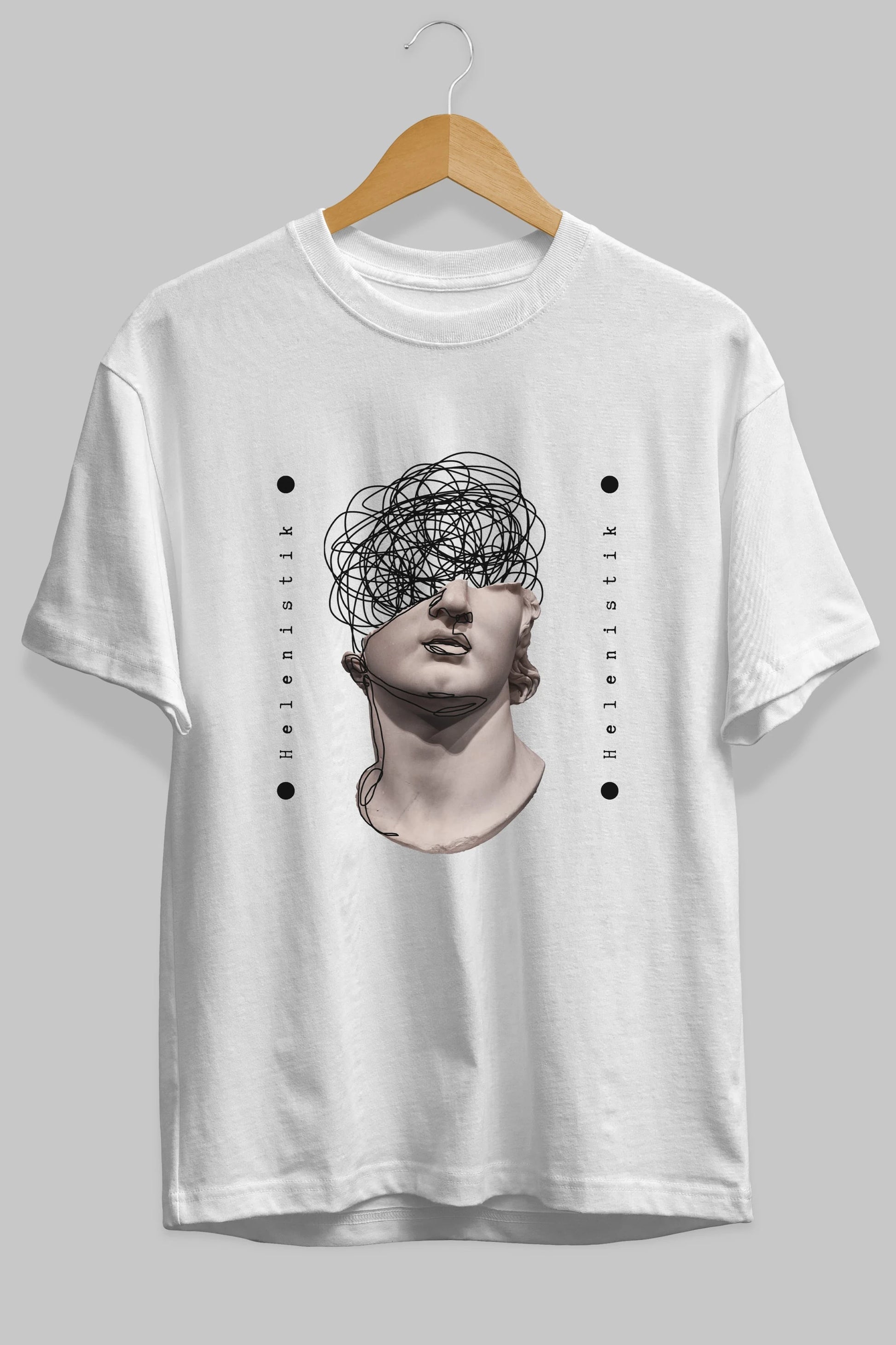 Heykel 2 Ön Baskılı Oversize t-shirt Erkek Kadın Unisex