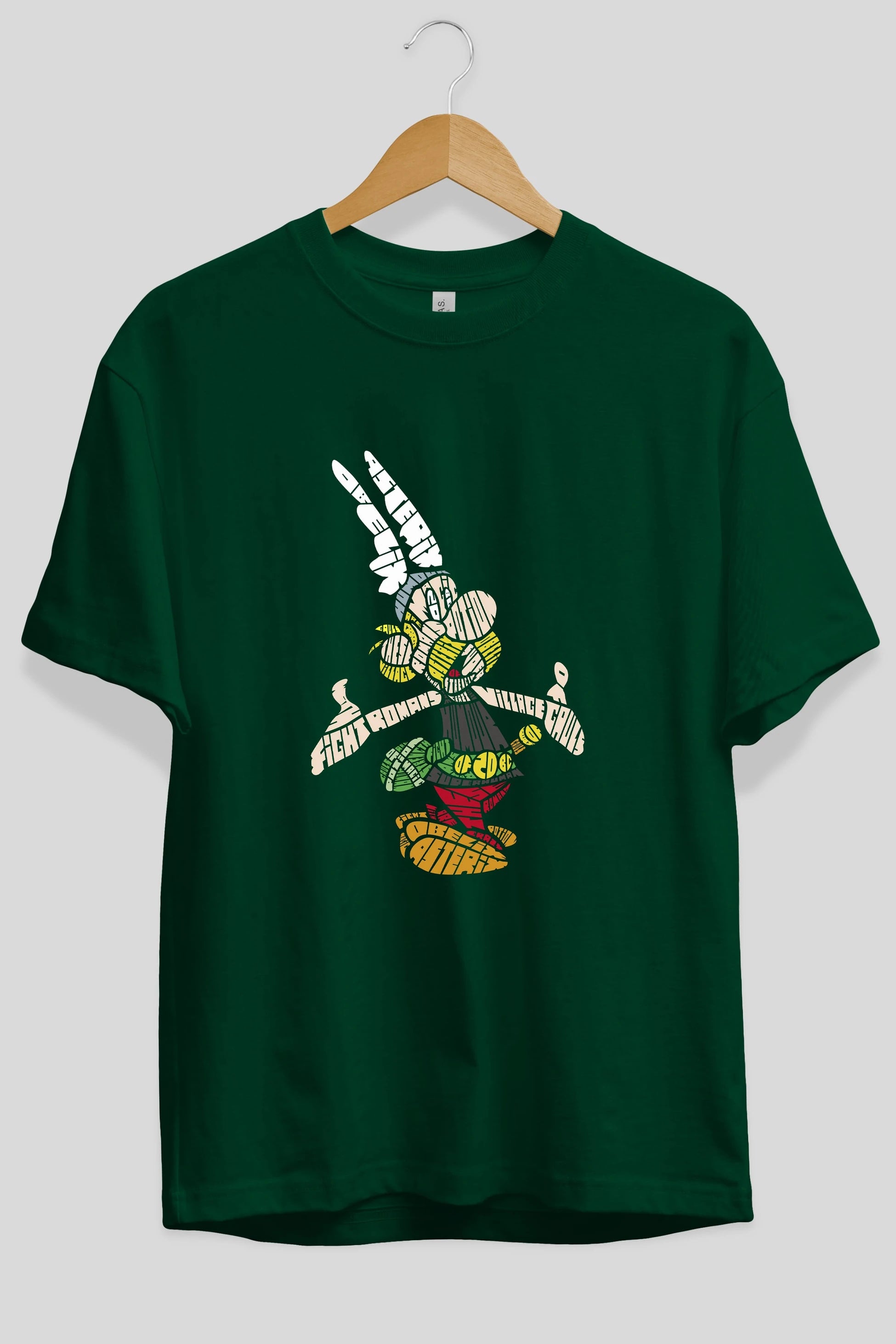 Asterix Ön Baskılı Oversize t-shirt %100 pamuk Erkek Kadın Unisex